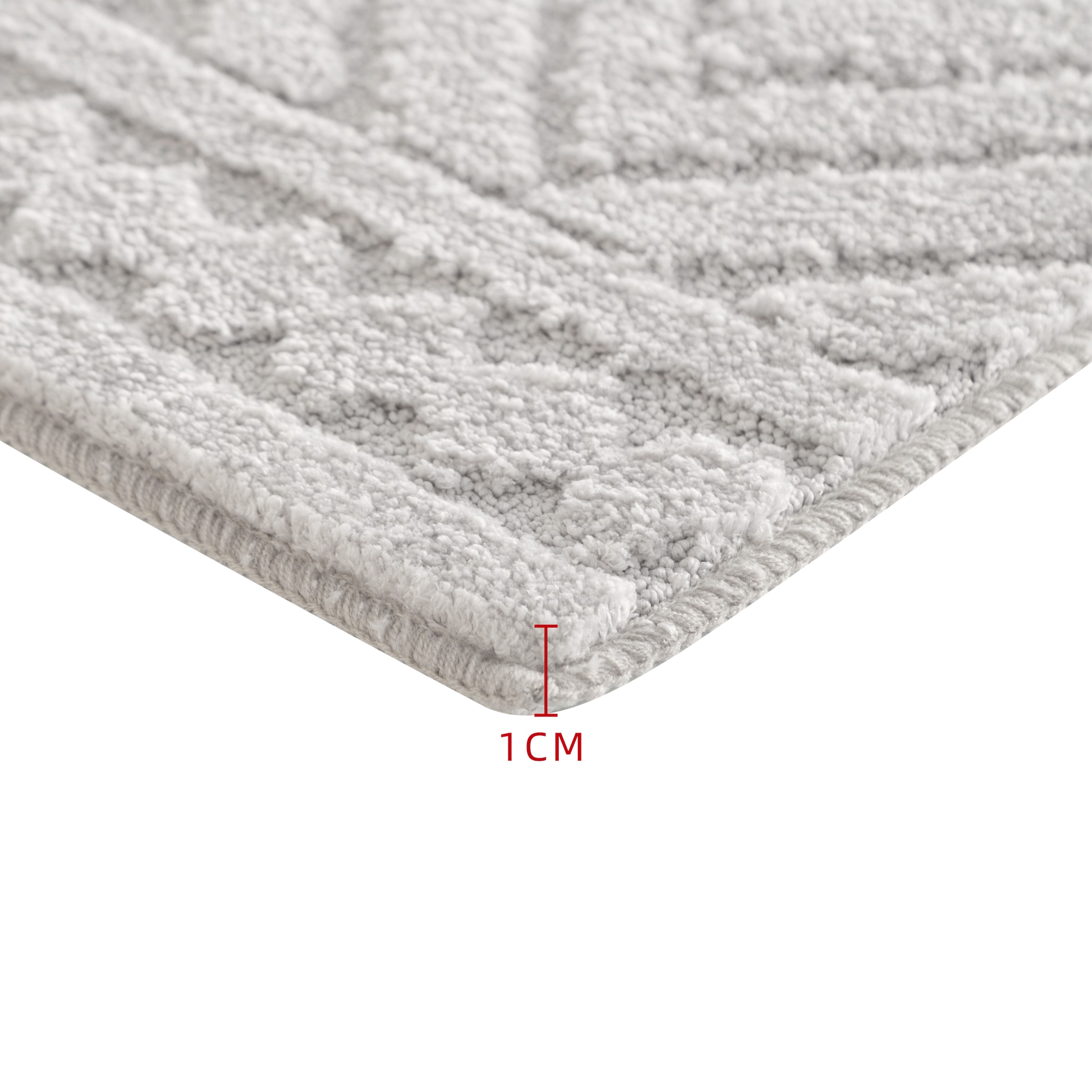 my home Badematte »Louvres, Badvorleger, Badezimmer Teppich, Duschvorleger«, rutschhemmend beschichtet, schnell trocknend, Badteppich, Uni Farben, Hoch-Tief Effekt, Boho-Style