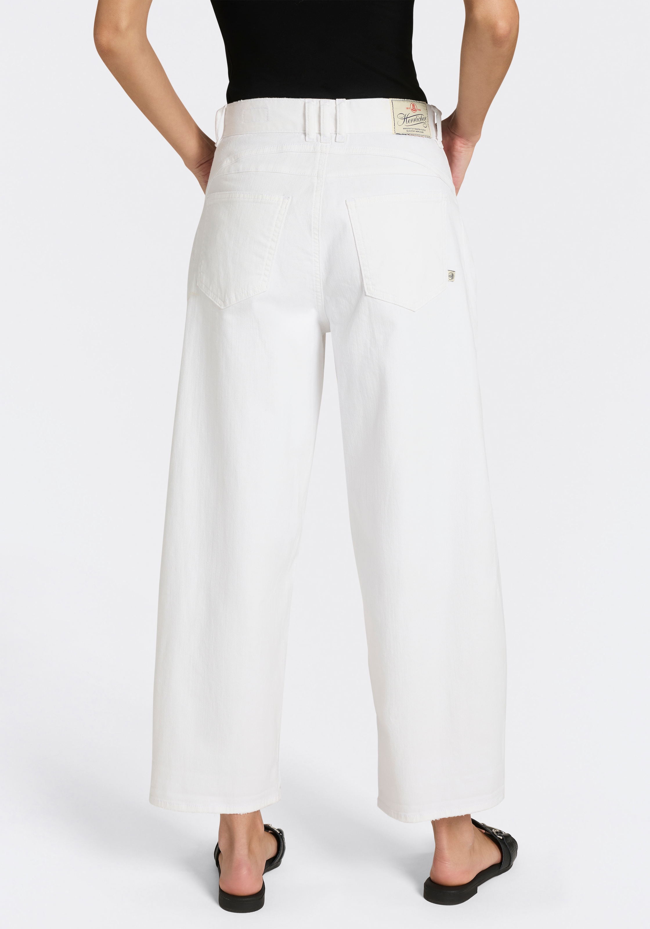 Herrlicher Jeans à 5 poches »Barrow Denim White Stretch« im Barrel Fit, Abnäher