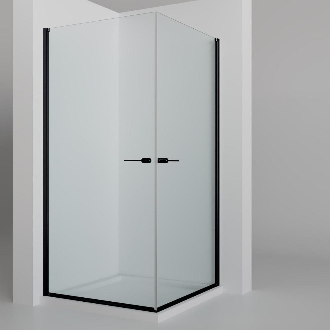 Image of GOODproduct Eckdusche "Firenze" Rahmenloses Design mit extravaganten Griffen, 6mm ESG