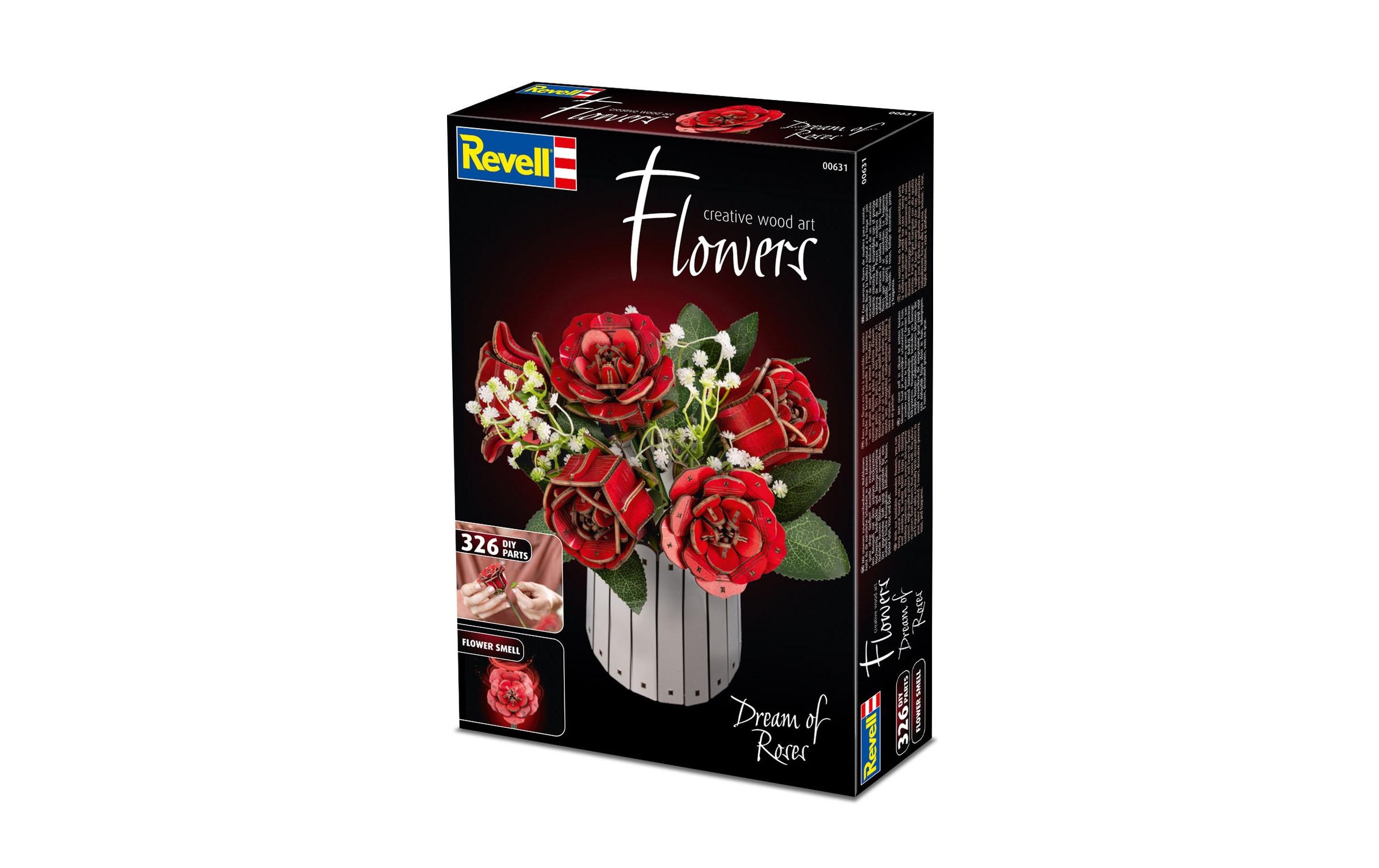 Revell® Modellbausatz »Dream of Roses Holz, Rosen-Bouquet mit Vase und Duft« 295 Stk. tlg.