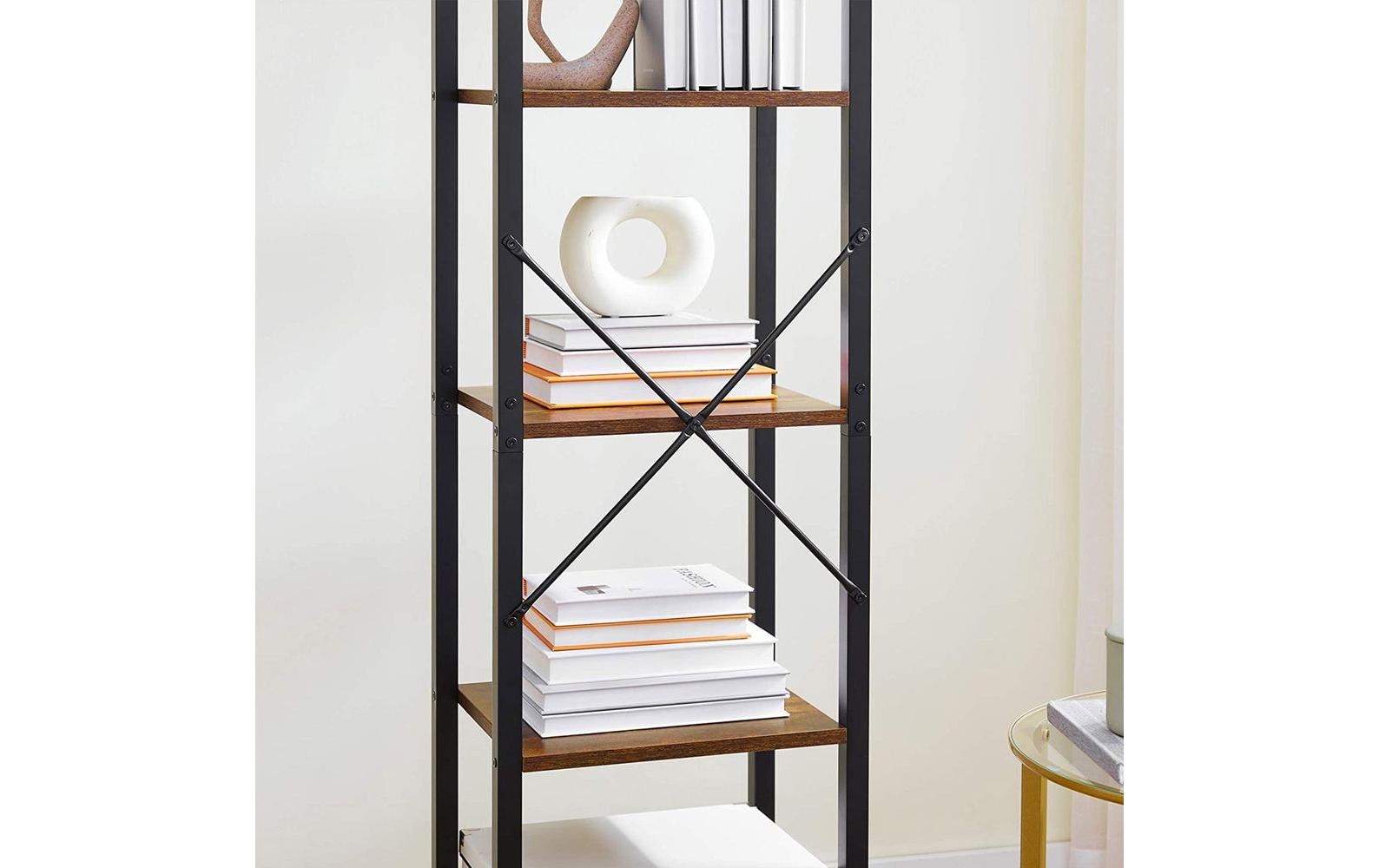 VASAGLE Regal »40 x 30 x 146 cm, Braun/Schwarz«