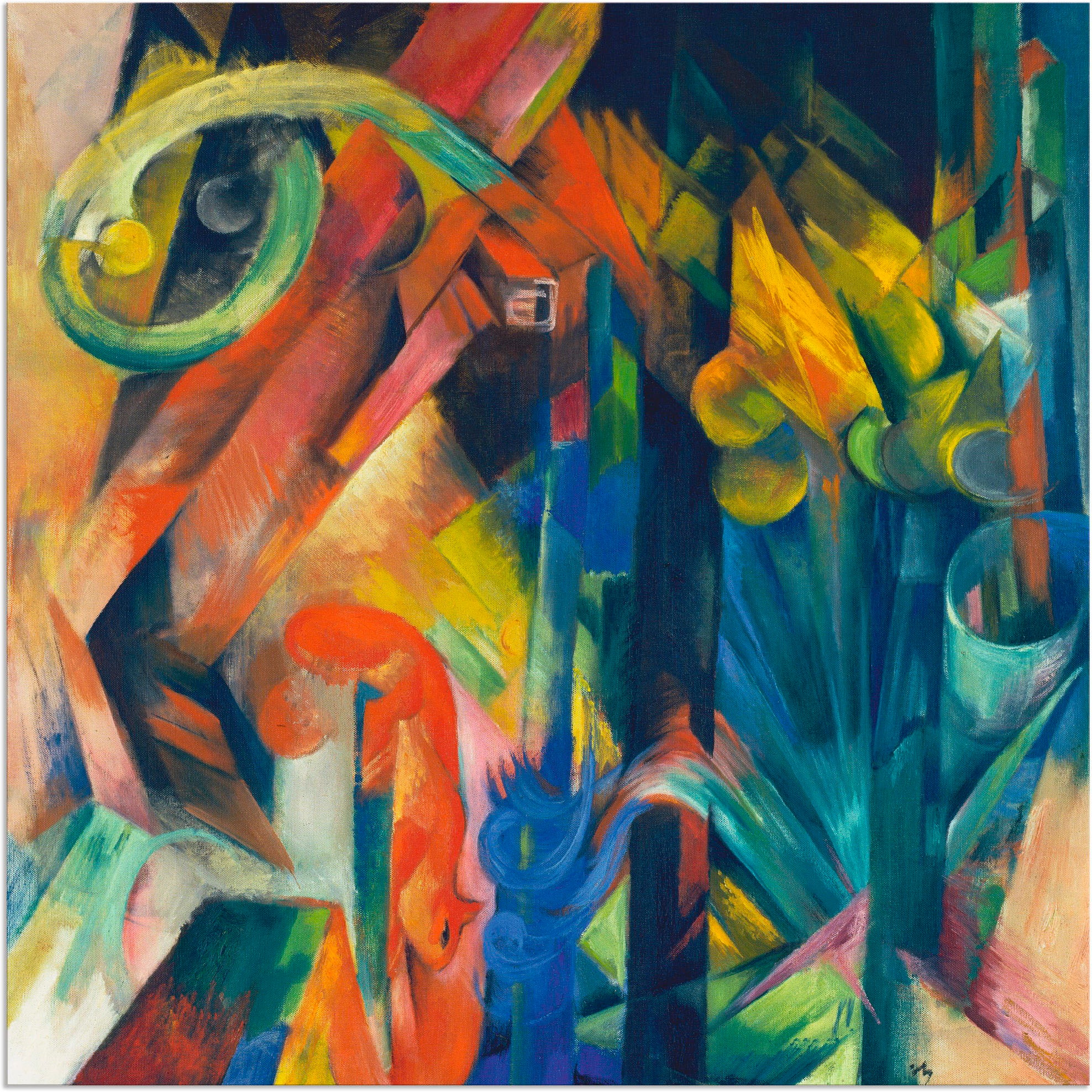 Image of Artland Wandbild »Wald mit Eichhörnchen. 1913.«, Wald, (1 St.), in vielen Grössen & Produktarten - Alubild / Outdoorbild für den Aussenbereich, Leinwandbild, Poster, Wandaufkleber / Wandtattoo auch für Badezimmer geeignet bei Ackermann Versand Schweiz