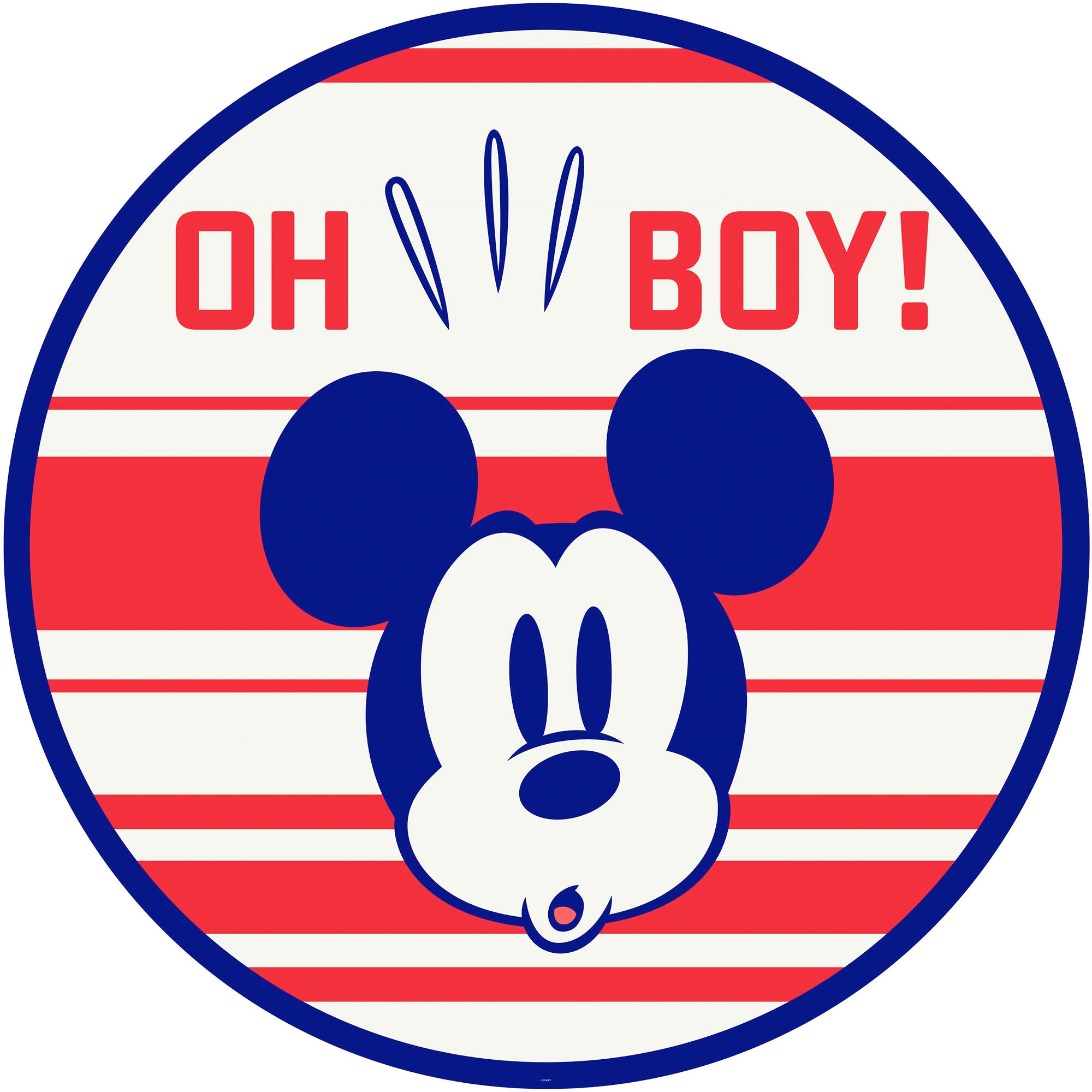 Komar Wandtattoo »Mickey Oh Boy«, (1 St.), 125x125 cm (Breite x Höhe), rund und selbstklebend