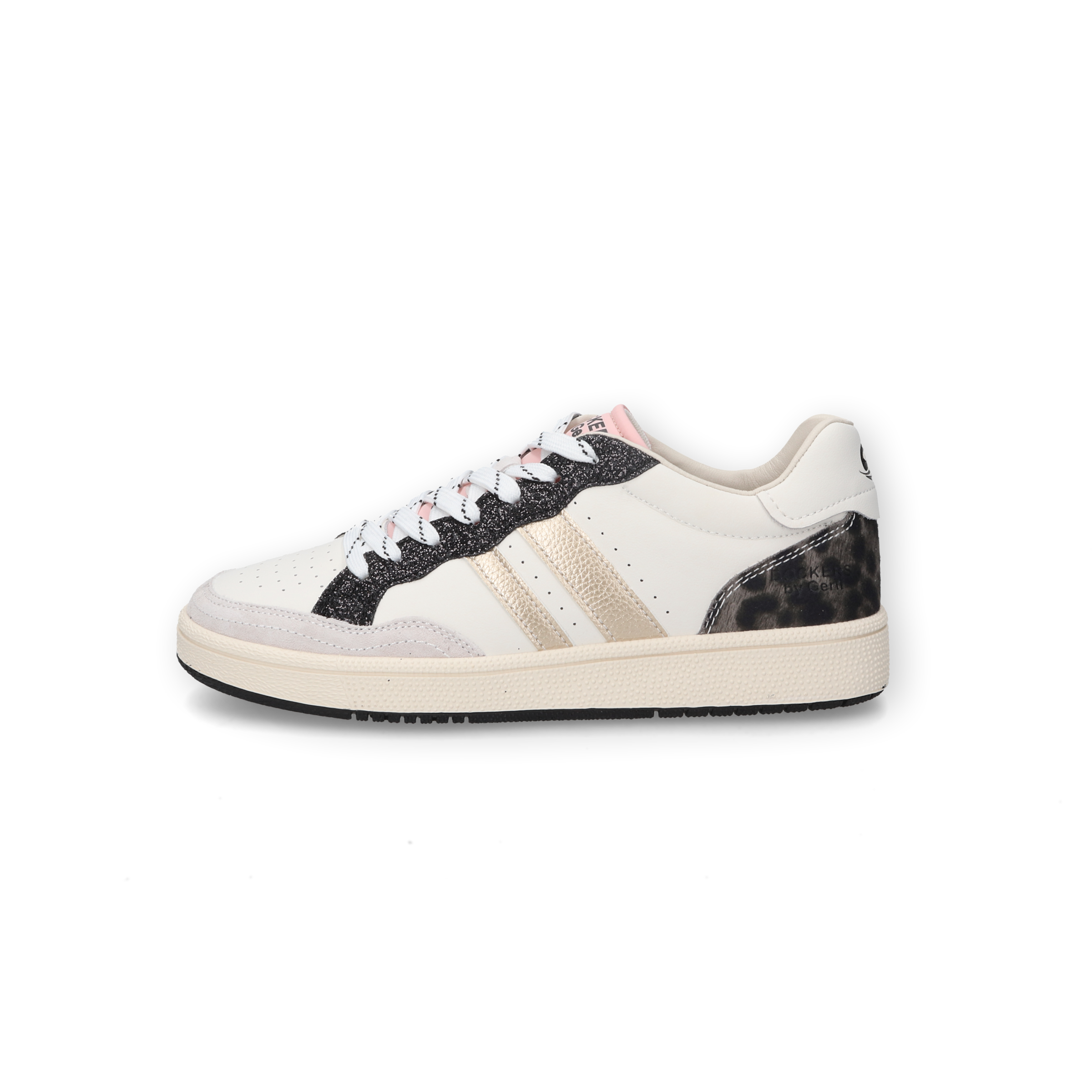 Image of Dockers by Gerli Sneaker Schnürschuh, Retrosneaker mit Leo-Print an der Ferse