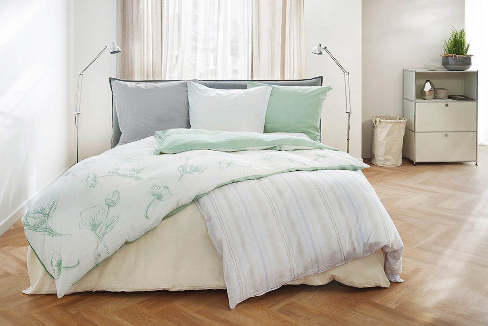 Primera Linge de lit »Halbleinen-Bettwäsche« 2 pièces 55% coton, 45% lin
