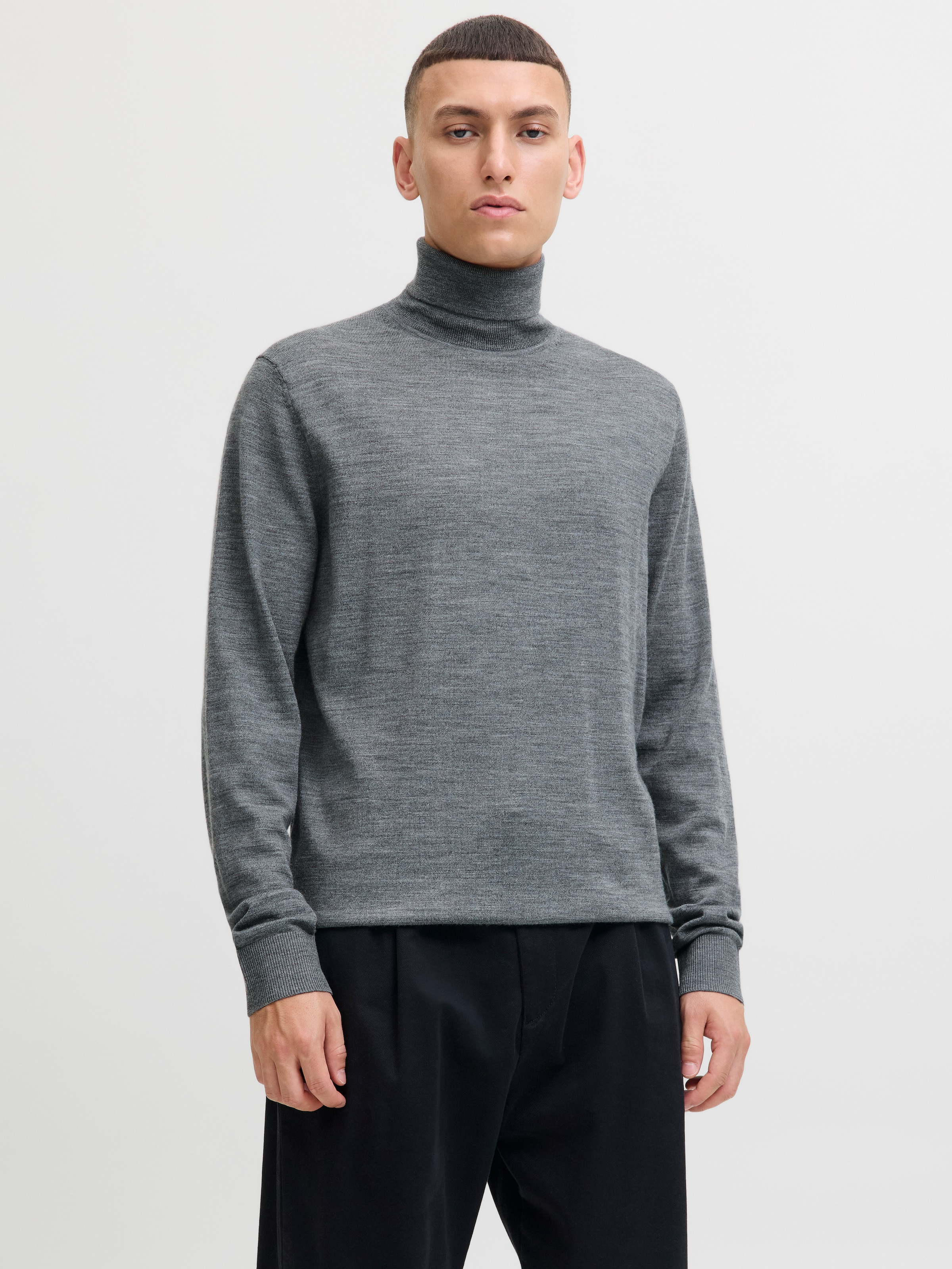 Image of Jack & Jones Rollkragenpullover "JPRBLAMERINO KNIT ROLL NECK" Wolle, regular fit
