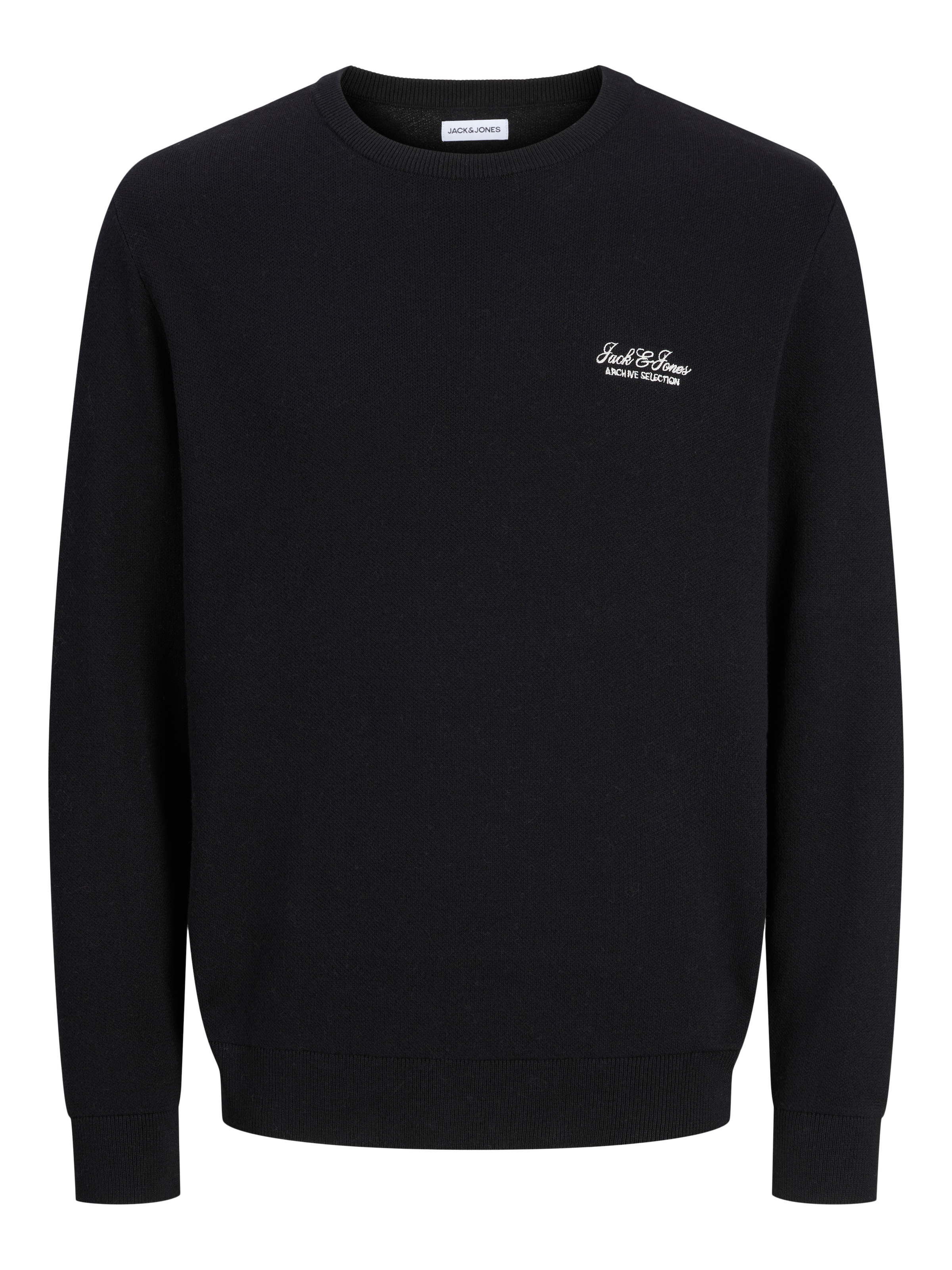 Jack & Jones Pull à col rond »JJEARCHIVE KNIT CREW NECK« coton, coupe régulière