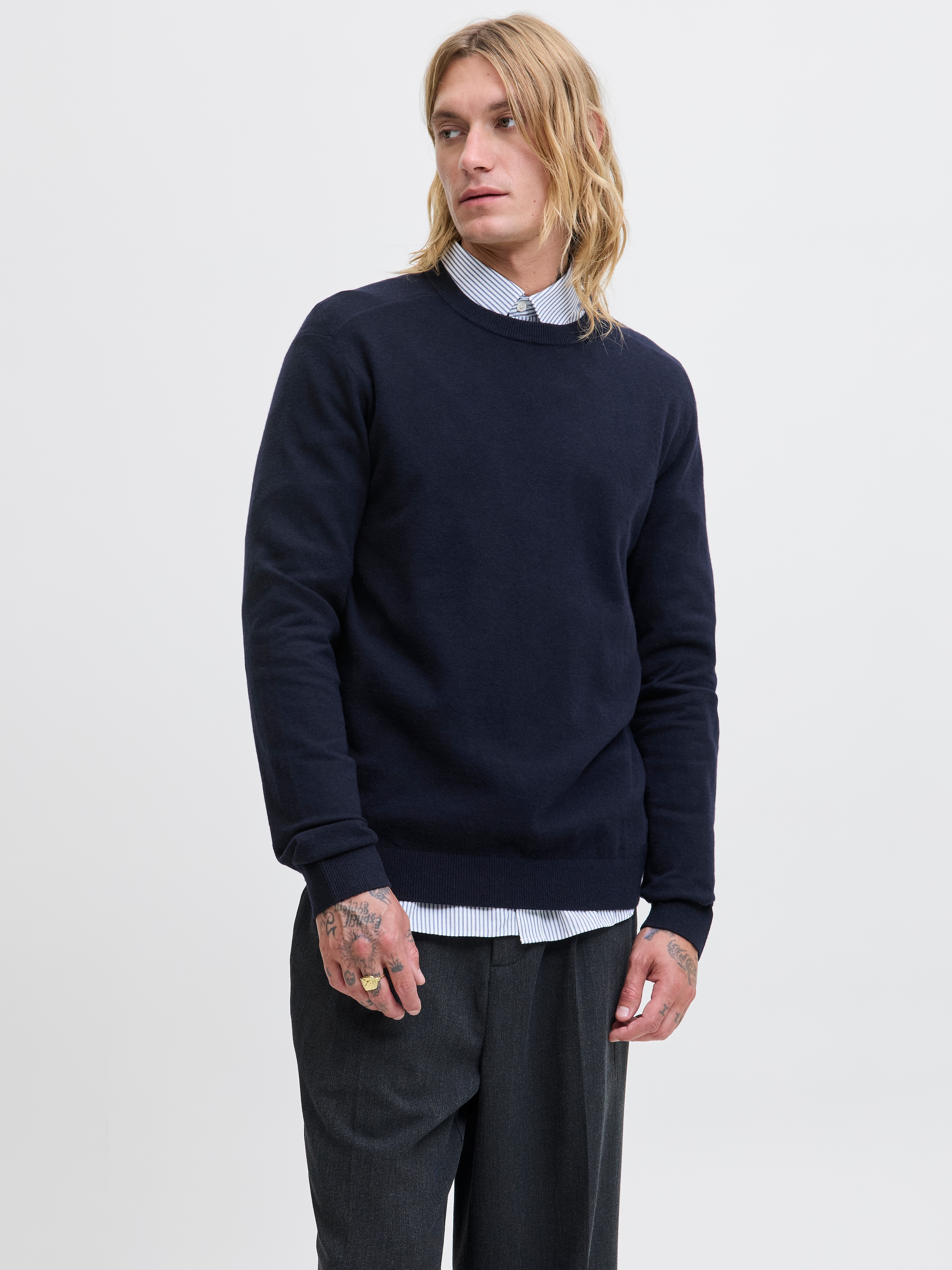 Image of Jack & Jones Strickpullover "JJEPERFECT WOOL KNIT CREW NECK SN"