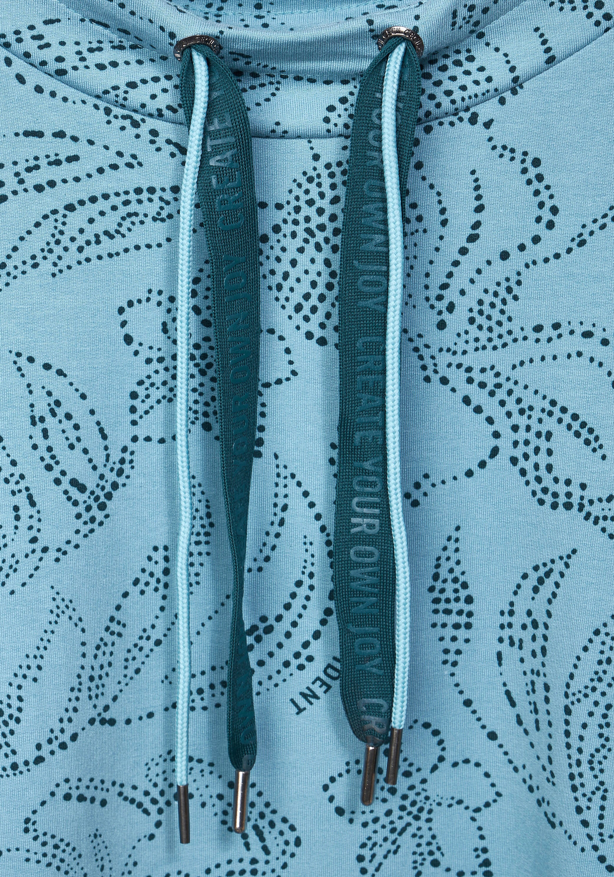Cecil Stehkragenshirt, mit einem floralen Punktemuster