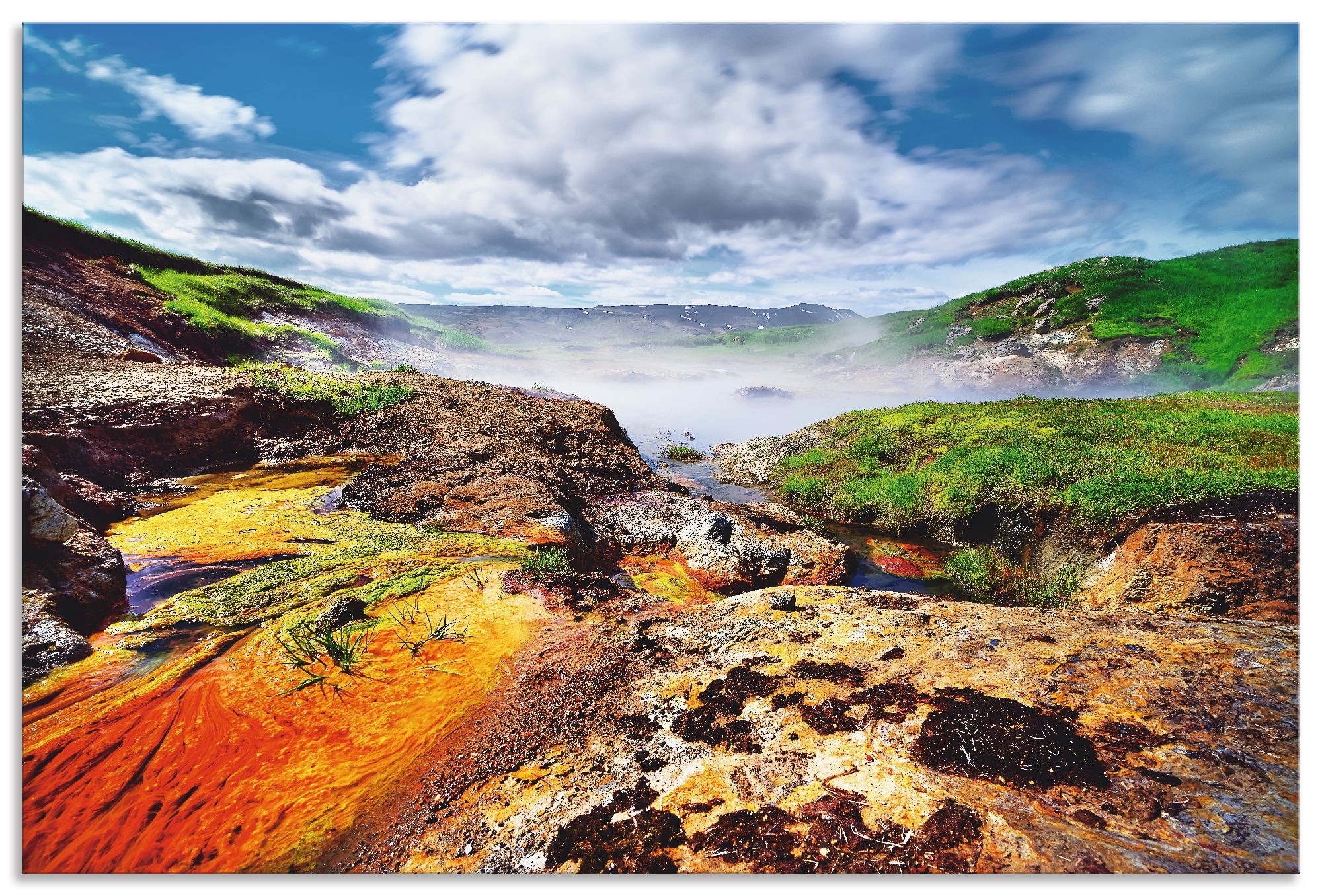 Image of Artland Wandbild »Geothermalgebiet Nebelteich«, Gewässer, (1 St.), in vielen Grössen & Produktarten - Alubild / Outdoorbild für den Aussenbereich, Leinwandbild, Poster, Wandaufkleber / Wandtattoo auch für Badezimmer geeignet bei Ackermann Versand Schweiz