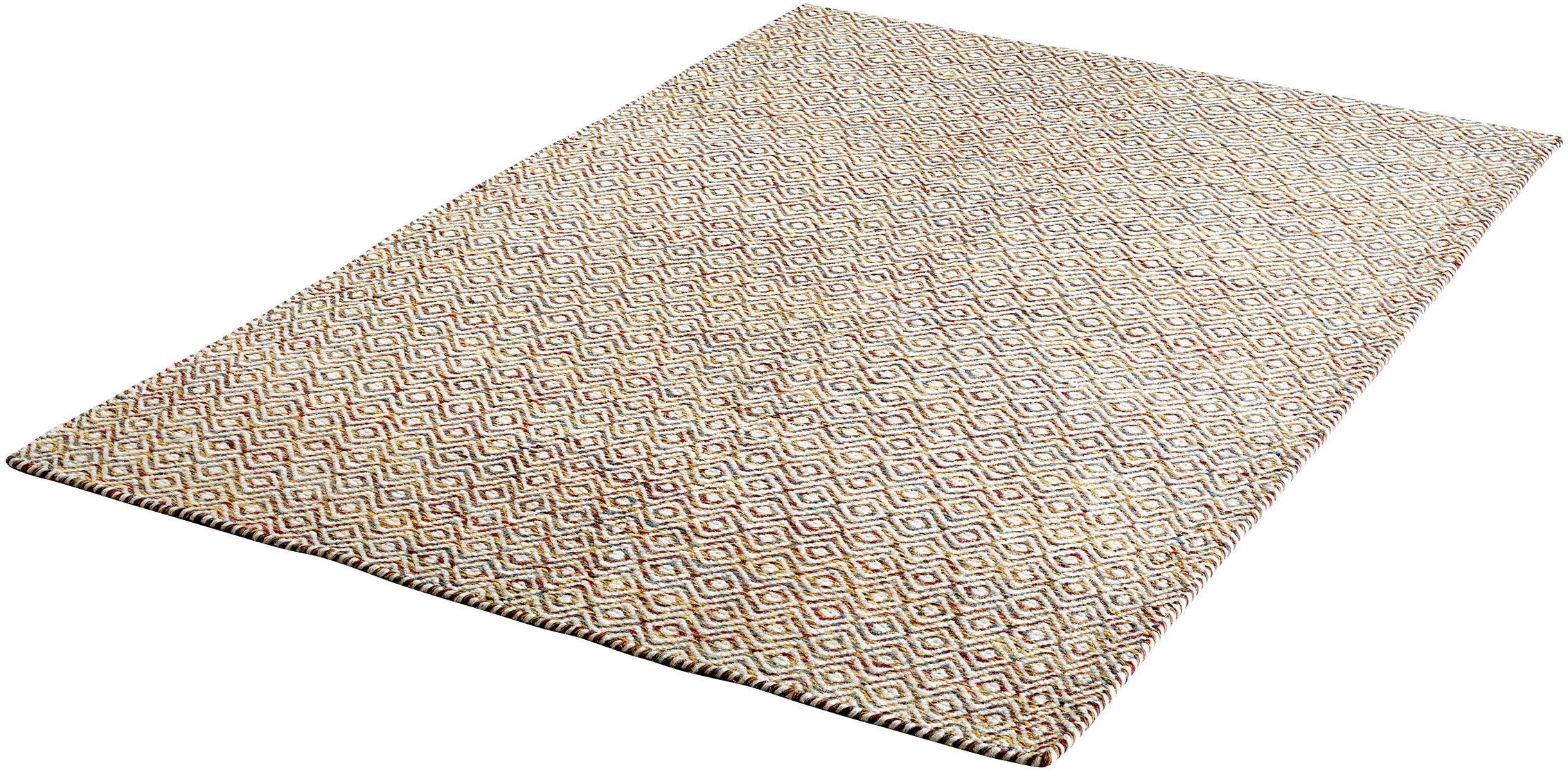 Image of Obsession Wollteppich "My Jaipur 334" rechteckig 14 mm Höhe Handweb Teppich, Rauten Muster, reine Wolle, handgewebt