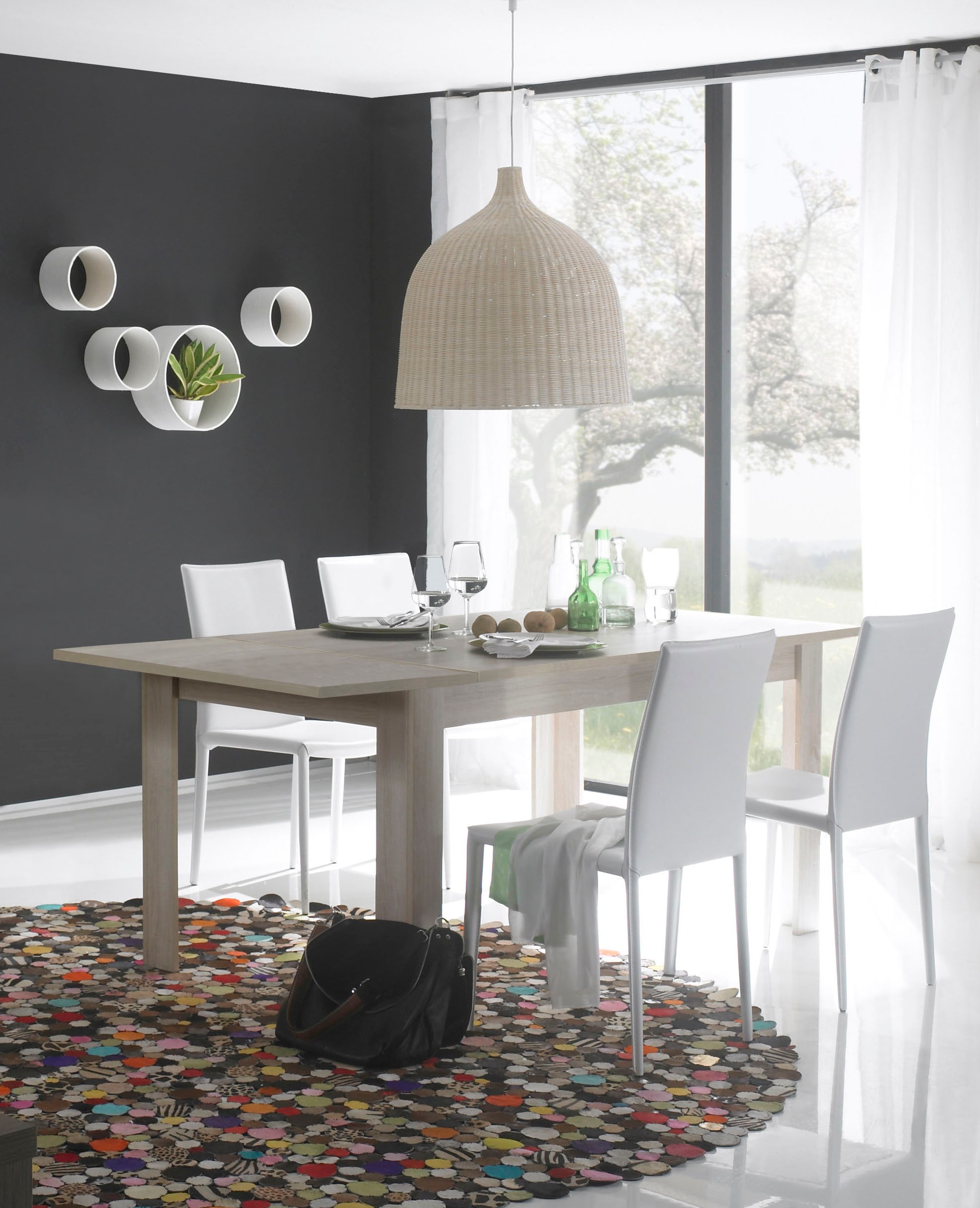 Image of Home affaire Esstisch, erweiterbar durch Ansteckplatte