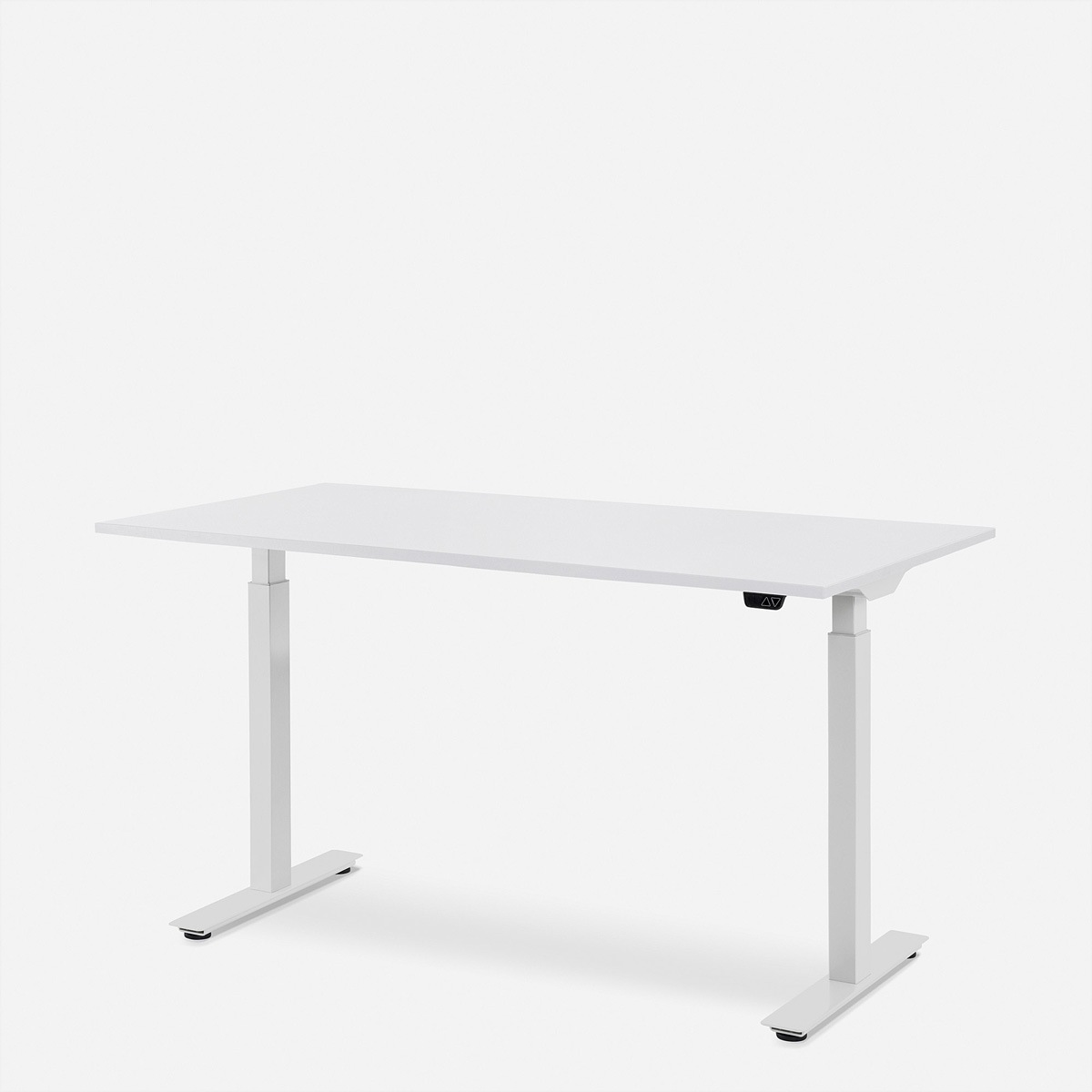   »WRK21 Schreibtisch Smart 140 x 80 cm, Höhenverstellbar, Weiss Uni / Weiss« ()