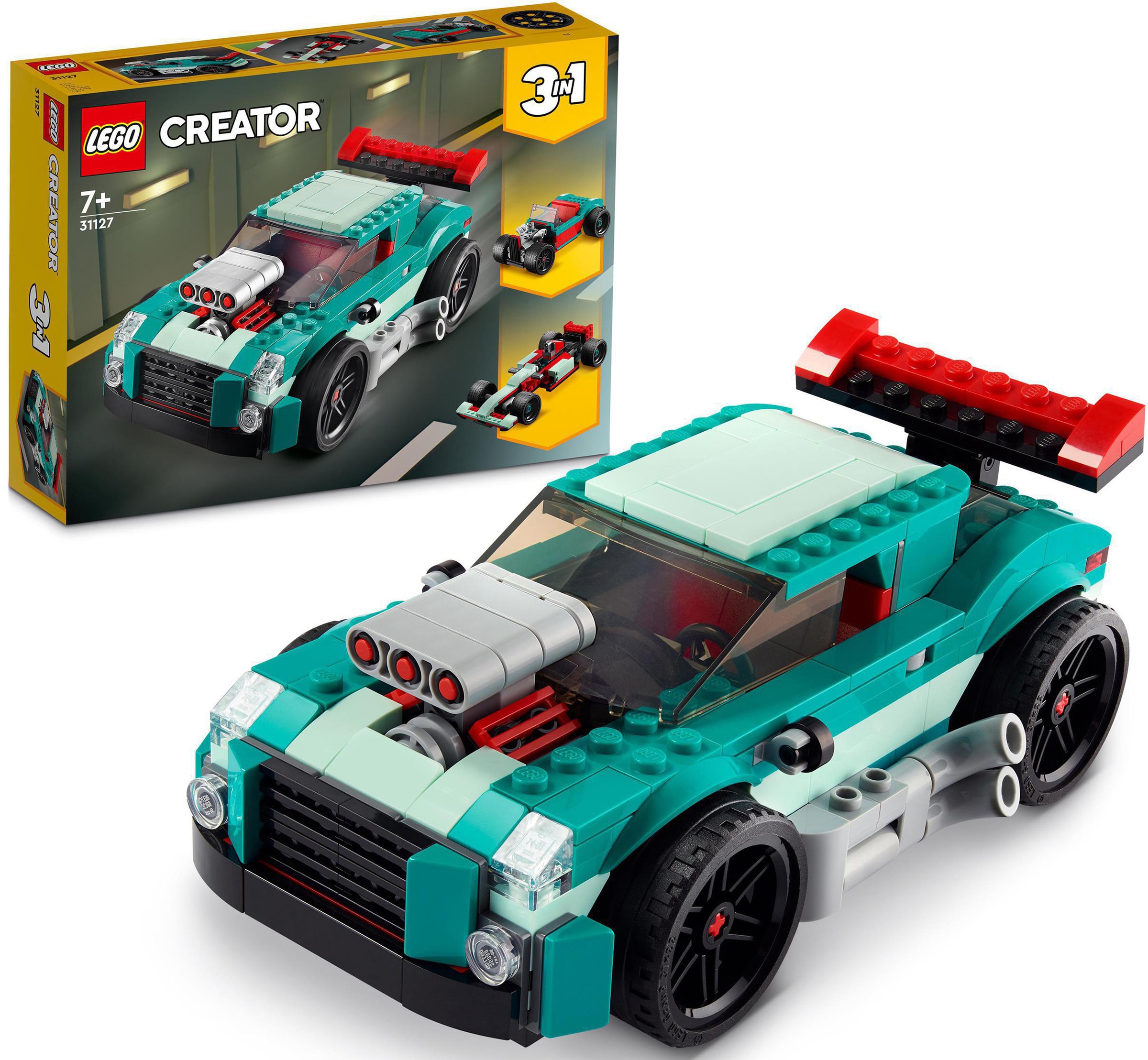 Image of LEGO® Konstruktionsspielsteine »Strassenflitzer (31127), LEGO® Creator 3in1«, (258 St.), Made in Europe bei Ackermann Versand Schweiz