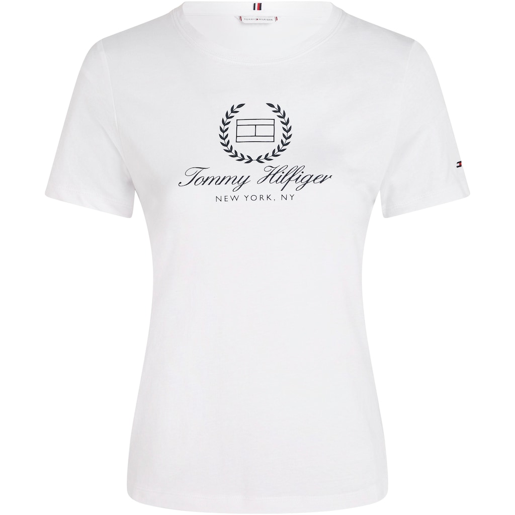 Tommy Hilfiger T-Shirt »SLIM FLAG SCRIPT TEE SS«
