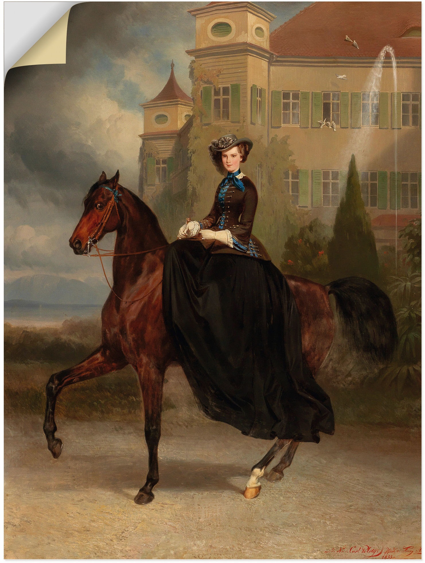 Image of Artland Wandbild »Kaiserin Elisabeth von Österreich«, Historische Persönlichkeiten, (1 St.), in vielen Grössen & Produktarten - Alubild / Outdoorbild für den Aussenbereich, Leinwandbild, Poster, Wandaufkleber / Wandtattoo auch für Badezimmer geeignet bei 