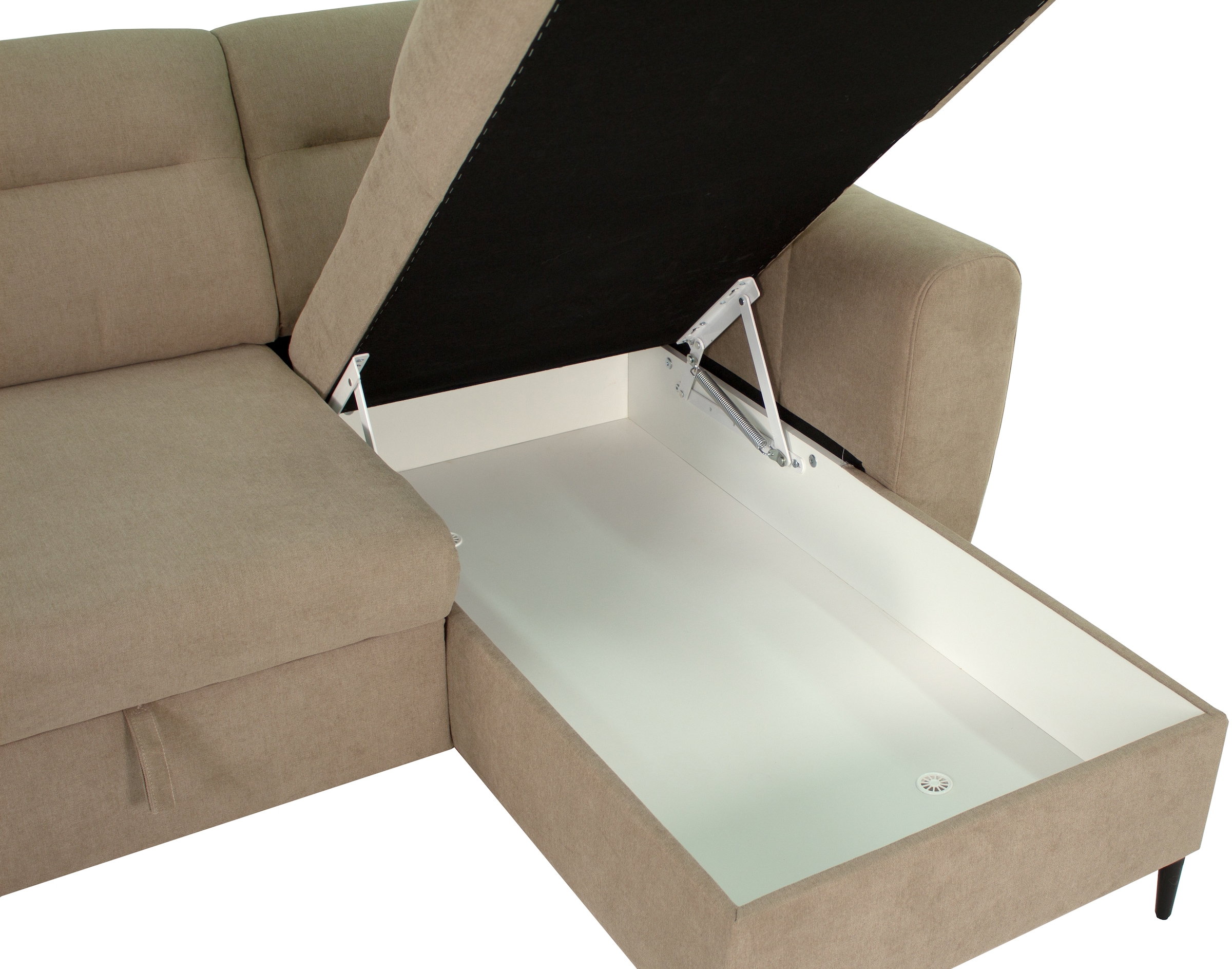 Trends by HG Ecksofa »Bella L-Form, B: 248 cm« mit Bettfunktion & Bettkasten