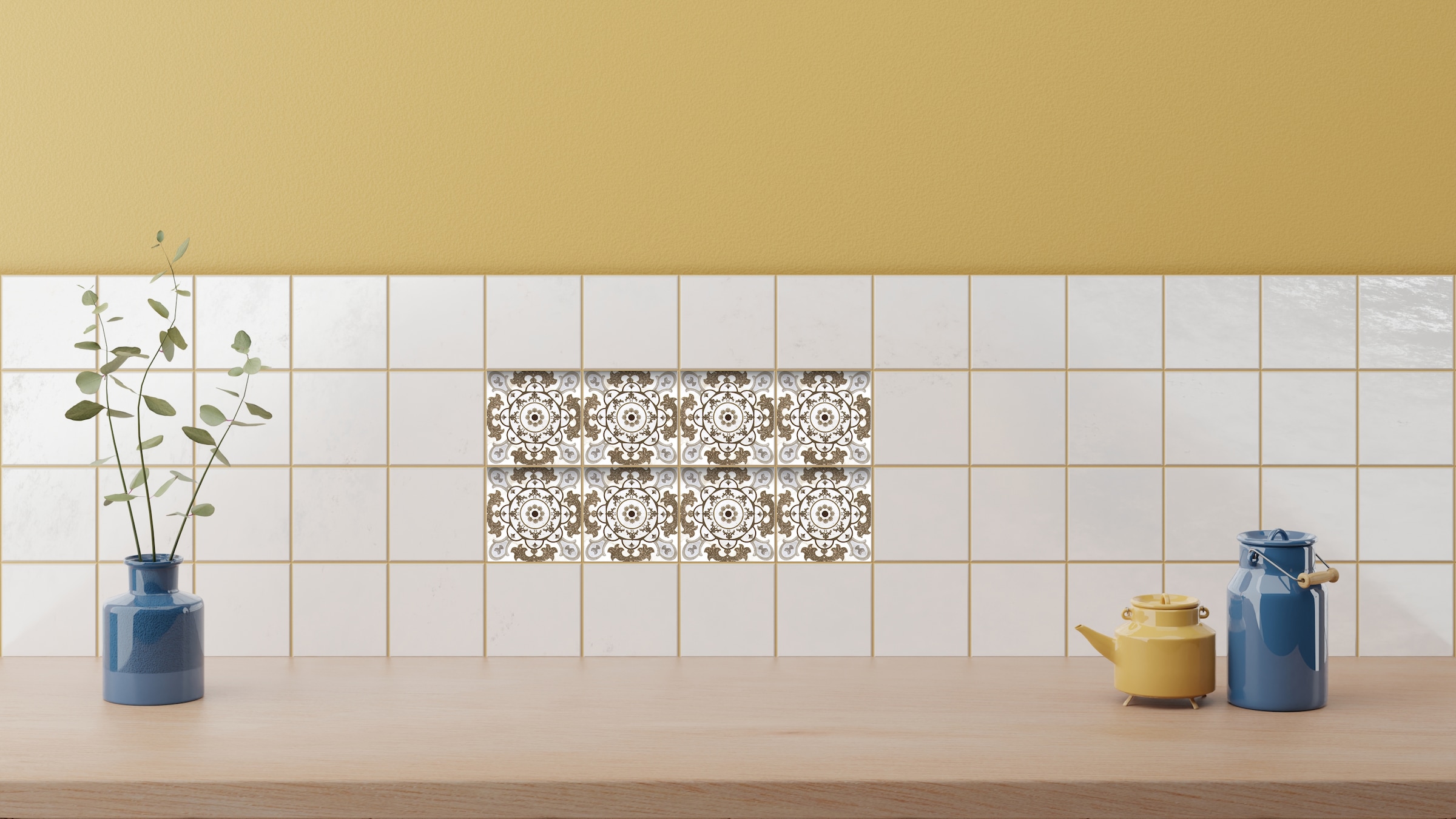 queence Autocollants pour carrelage »Mosaik Muster« Dalles autocollantes, autocollants, lot de 12