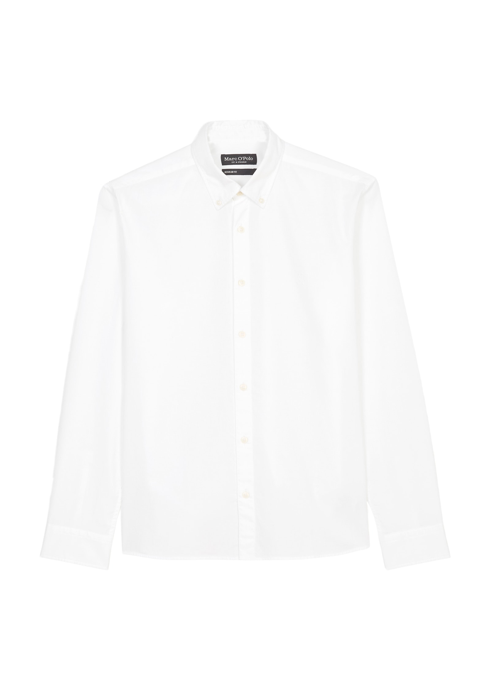 Marc O'Polo Langarmhemd, regular fit aus Bio-Baumwolle, Button-down-Kragen, mit Struktur