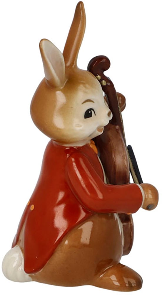 Goebel Lapin de Pâques »Figur Hase - Fröhlicher Bassist« Figurine de Pâques, décoration, Pâques, décoration de Pâques