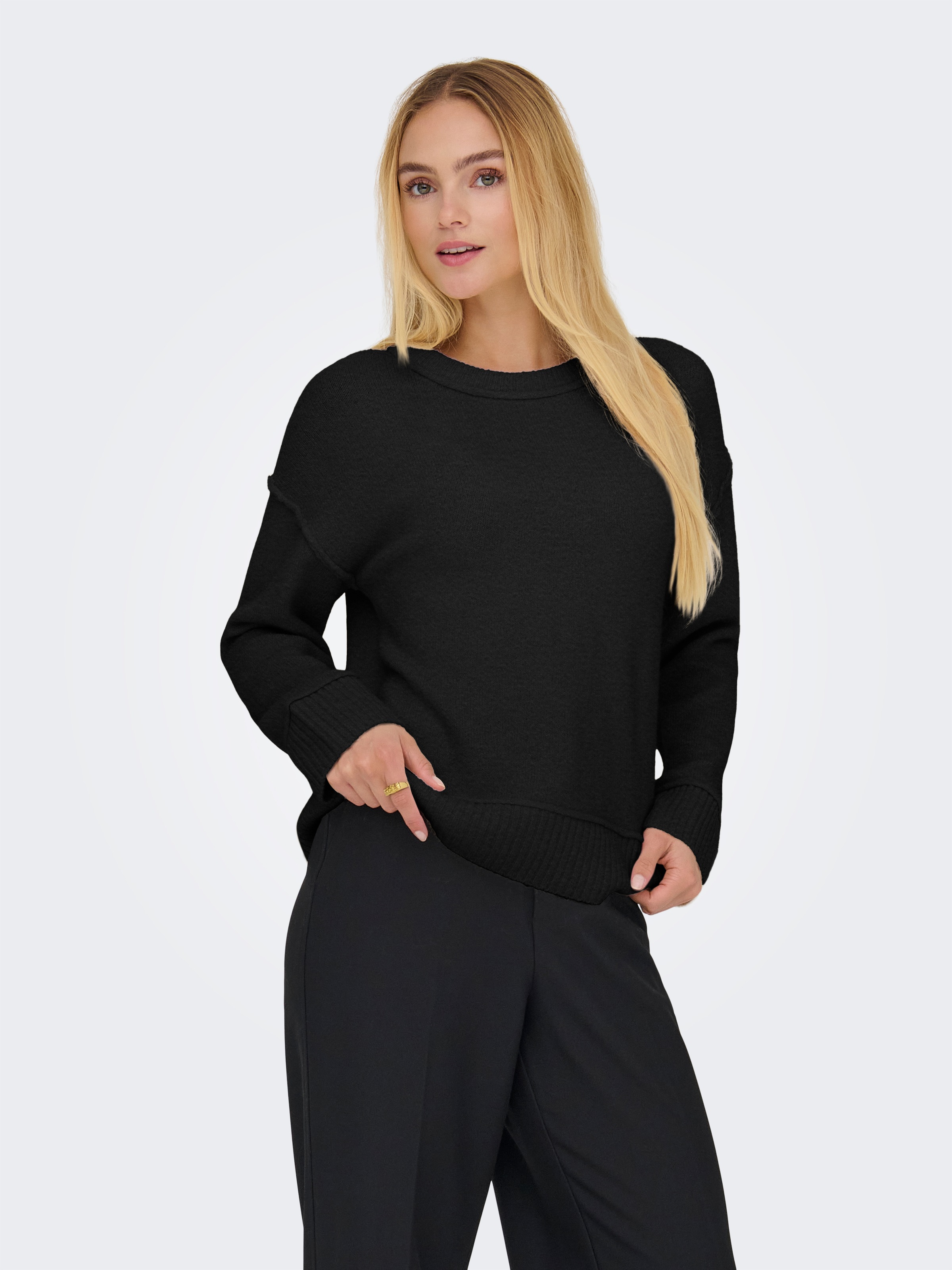 Image of ONLY Strickpullover "ONLHAZEL LS DETAIL O-NECK BF KNT"