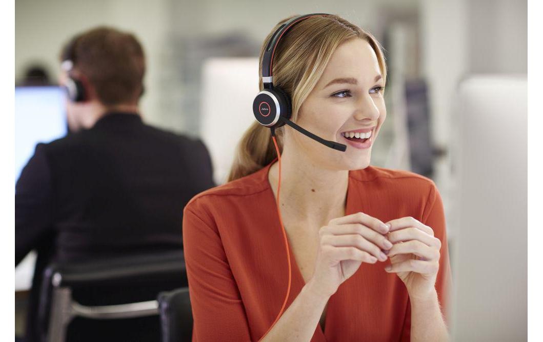 Jabra Headset »Evolve 40 Duo MS USB-«, Noise-Cancelling