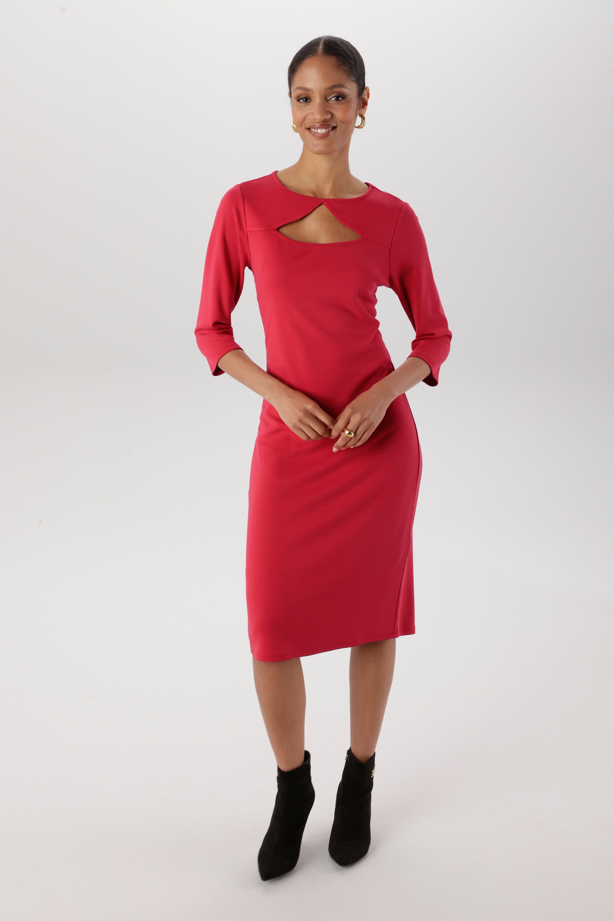 Aniston SELECTED Robe t-shirt grande découpe au col rond - NOUVELLE COLLECTION