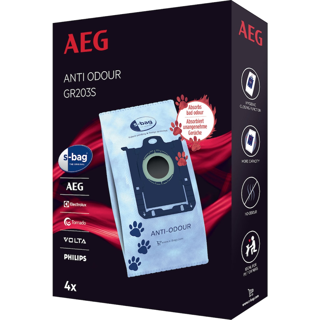 AEG Staubsaugerbeutel »s-bag® Anti-Odour GR203S«