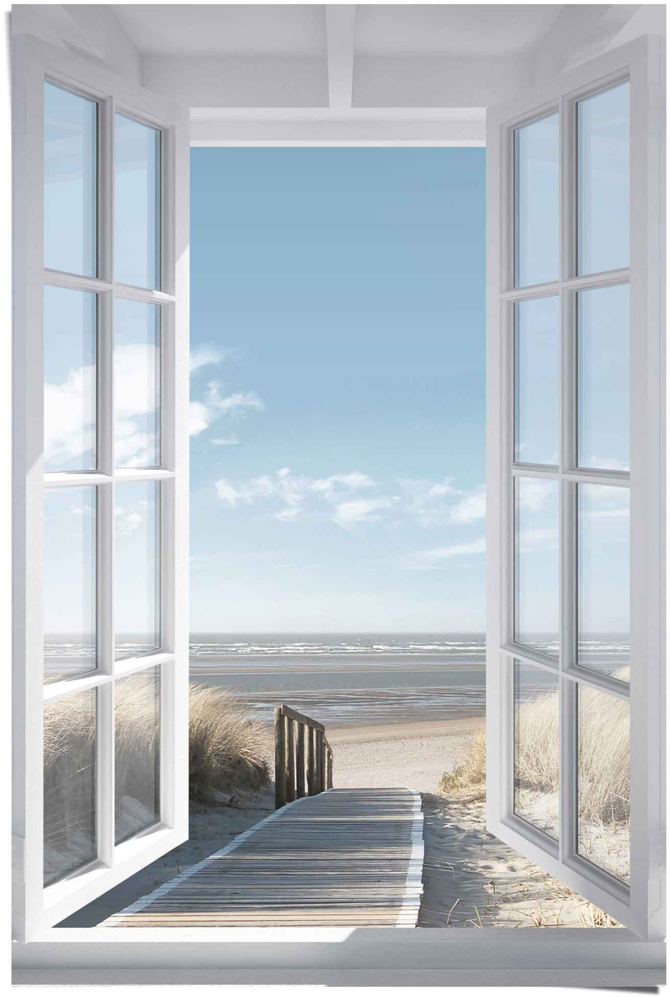 Image of Reinders Poster "Poster Fensterblick Nordsee" Meer 1 Stk. tlg.