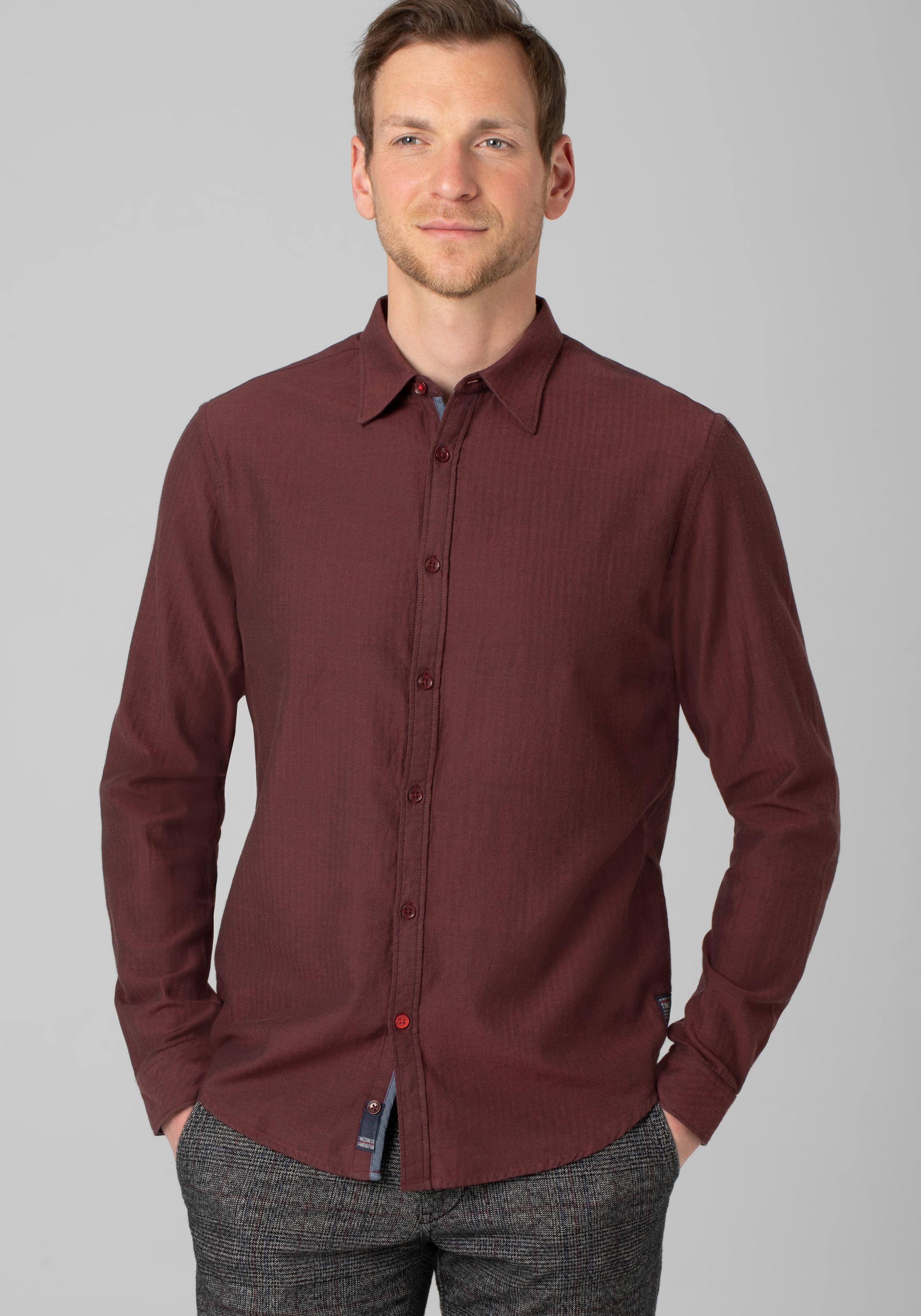 Image of TIMEZONE Langarmhemd "Micro Pattern Shirt"