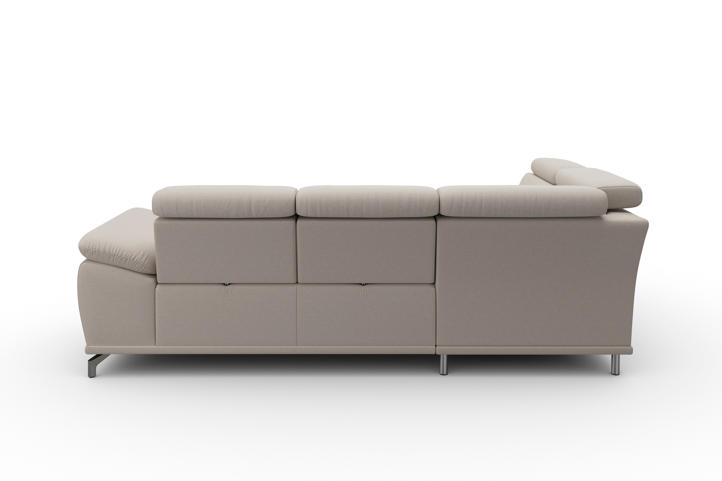 sit&more Ecksofa »Cabrio L-Form, B: 274 cm, mit Sitztiefen-, Arm- & Kopfteilverstellung« 3 Nierenkissen, Federkern, optional Bettfunktion und Stauraum