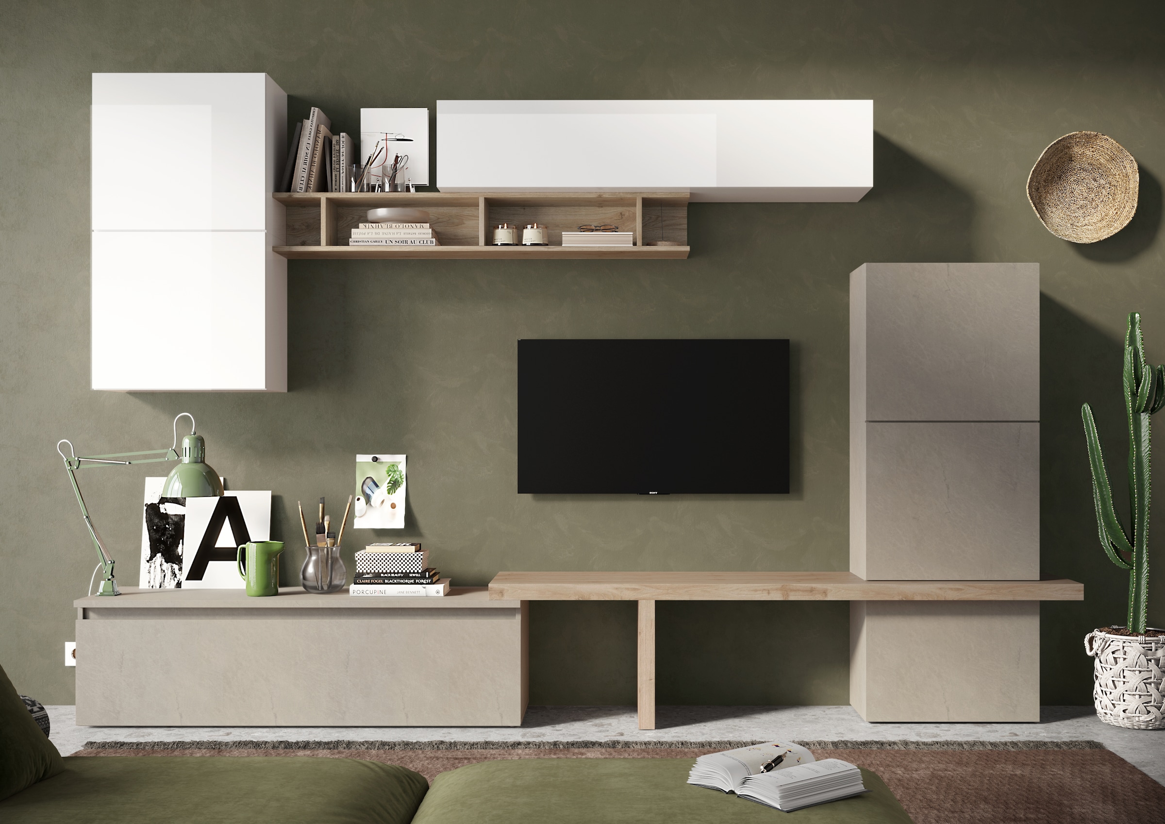 Image of Home affaire Wohnwand "Infinity, 9tlg. Breite 290 cm, Höhe variabel, Schrankwand (Lowboard,"