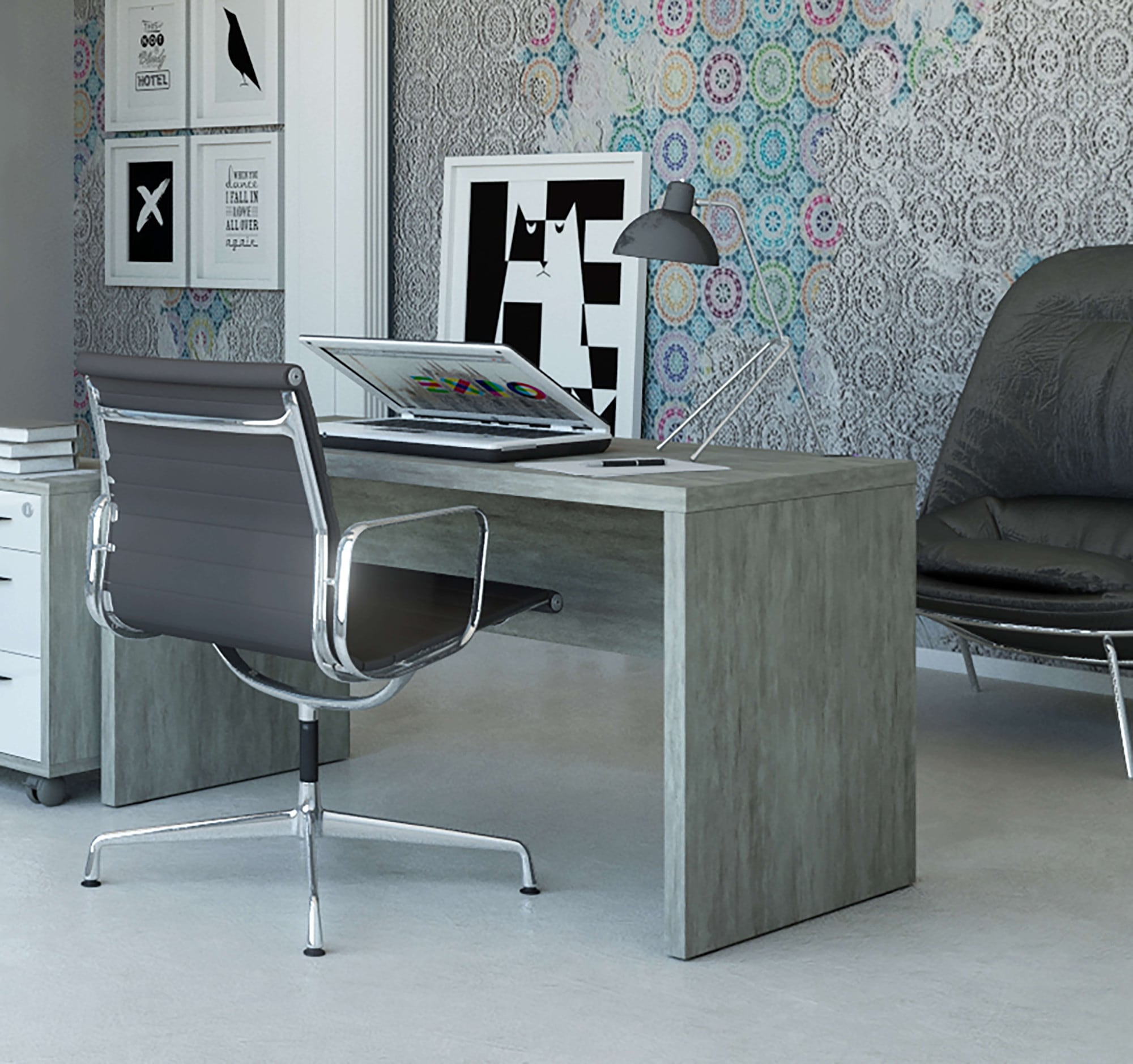 Composad Schreibtisch »PRATICO«, Rechteckiger Schreibtisch mit 4 cm dicke Platten