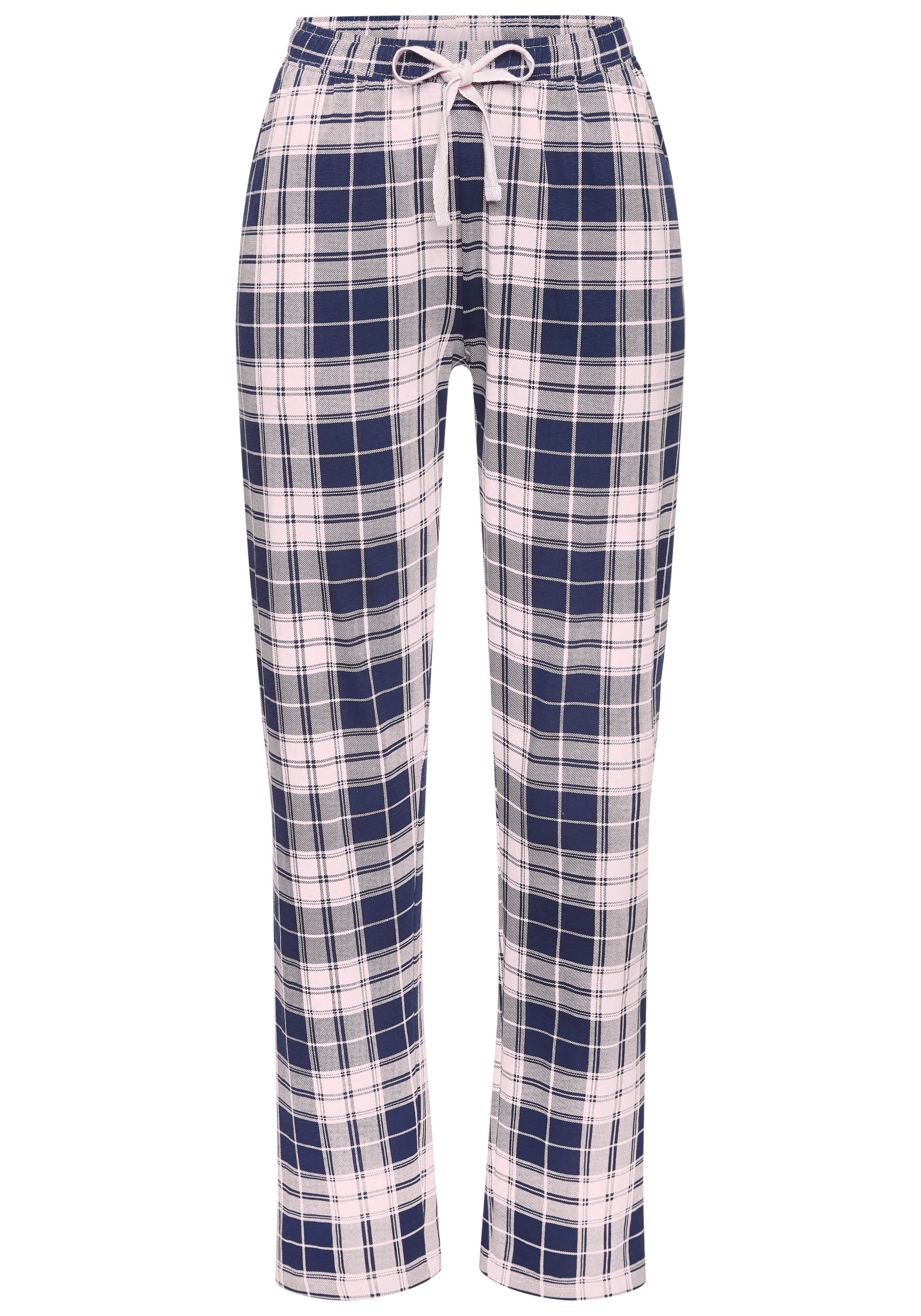 Vivance Dreams Pyjamahose, (Packung, 2 tlg.), Mit Streifen und Karos