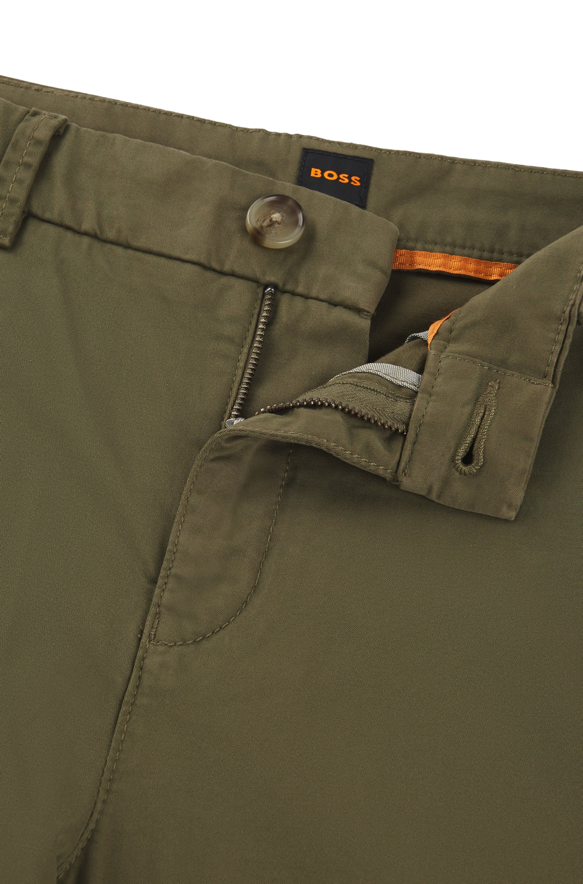 BOSS ORANGE Pantalon tissé »C_Tachini2-D«  mit Leder-Brandlabel am hinteren Bundabschluss