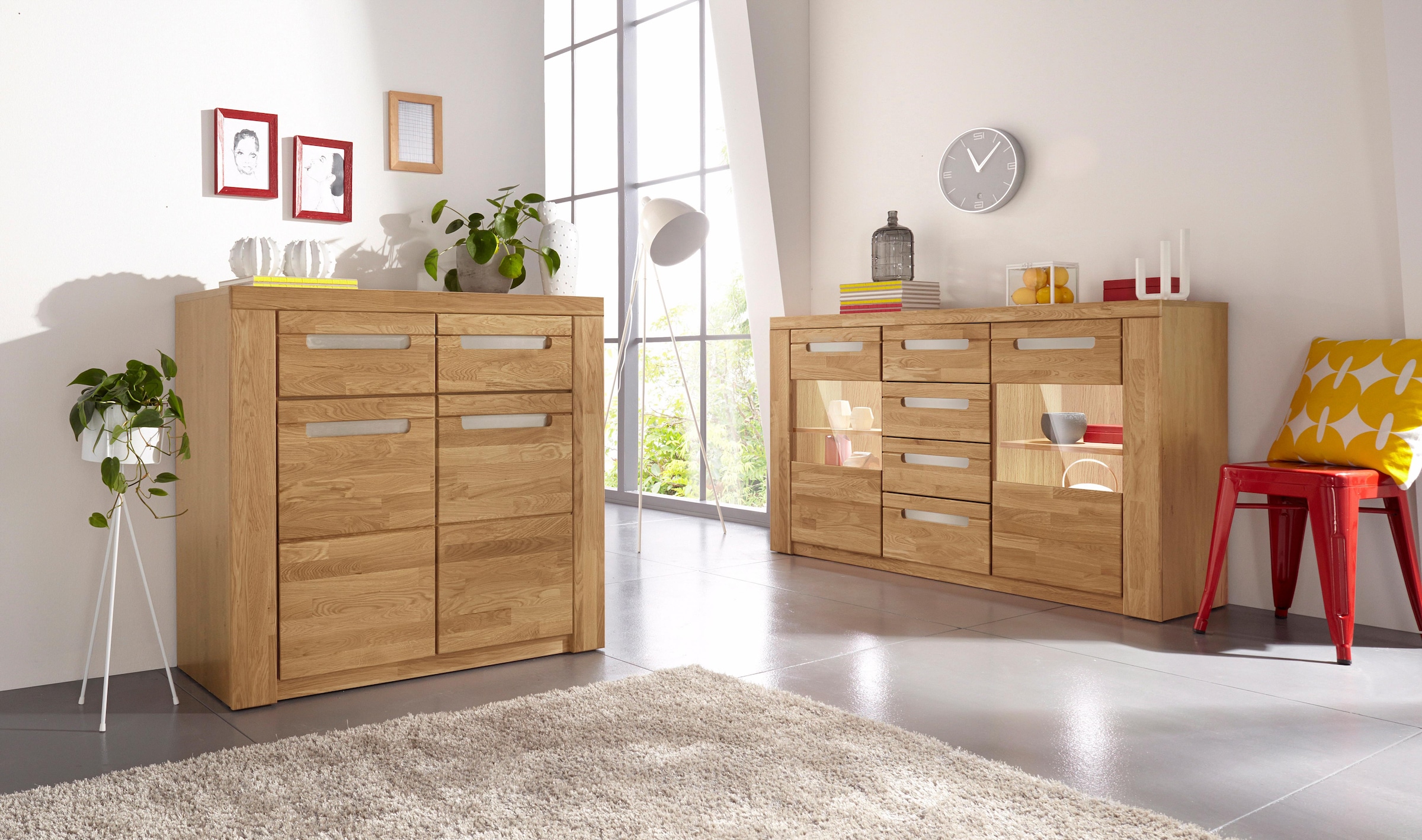 auf Woltra 140 Sideboard Glastüren versandkostenfrei cm »Kolding«, mit 2 Breite