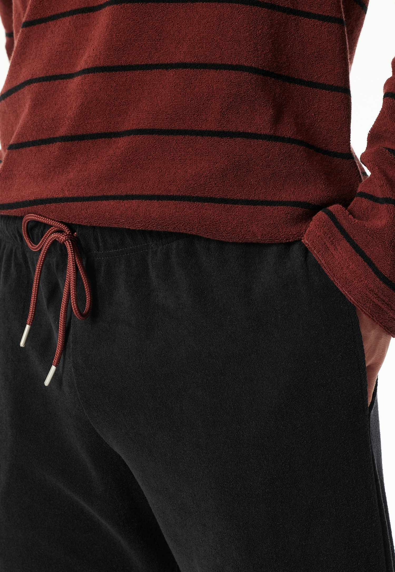 Schiesser Schlafanzug »Casual Nightwear« 2 Stk. tlg., seitliche Taschen, wärmend, Frottee, V-Ausschnitt, Langarm