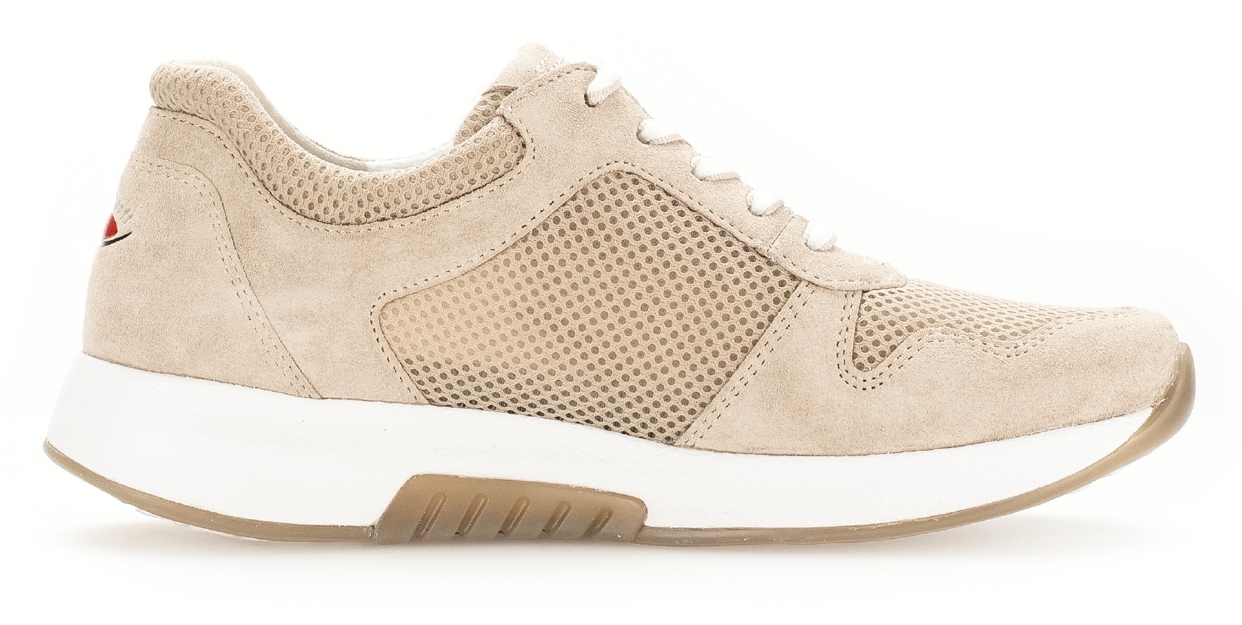 rollingsoft Keilsneaker  , Freizeitschuh, Halbschuh, Schnürschuh im sommerlichem Materialmix