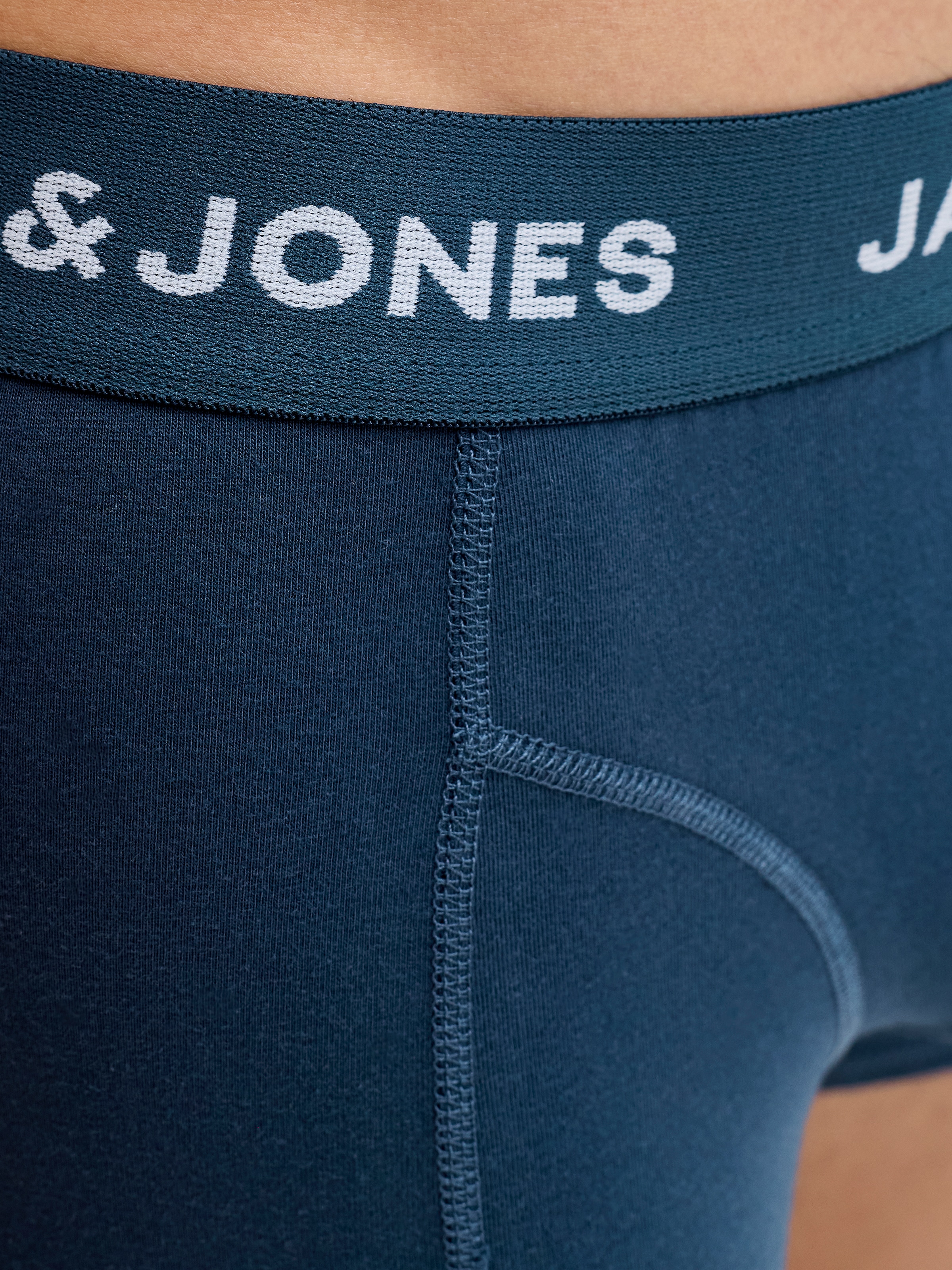 Jack & Jones Tronc »JACBOLT SOLID TRUNKS 12 PACK« Paquet, 12 cuis mélange de coton, ceinture élastique