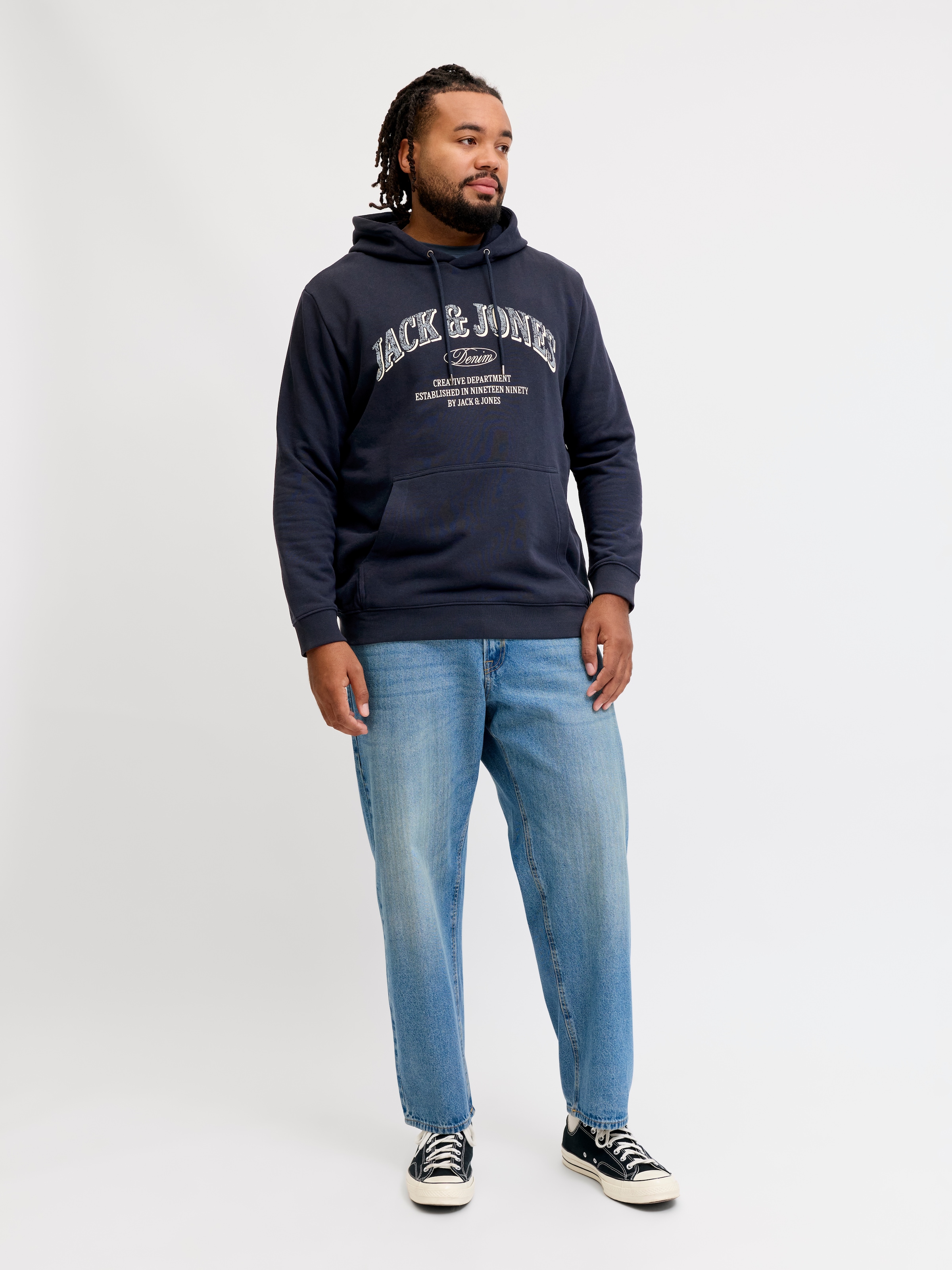 Jack & Jones PlusSize Sweat à capuche »JJEDENVER LOGO SWEAT HOOD SN PLS«
