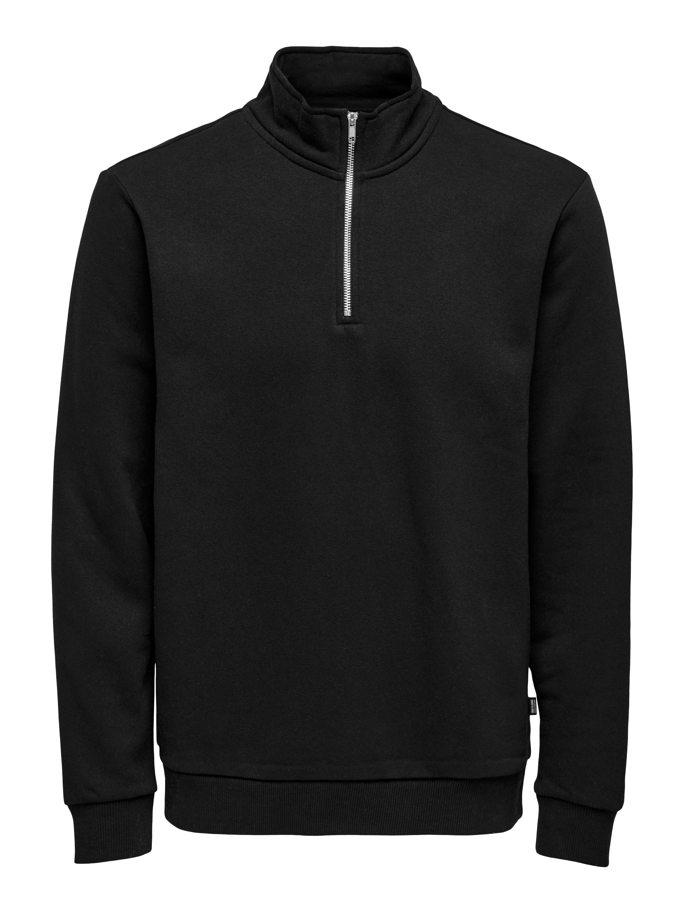 ONLY & SONS Sweat-shirt »ONSCERES HALF ZIP SWEAT«, mélange coton, coupe régulière
