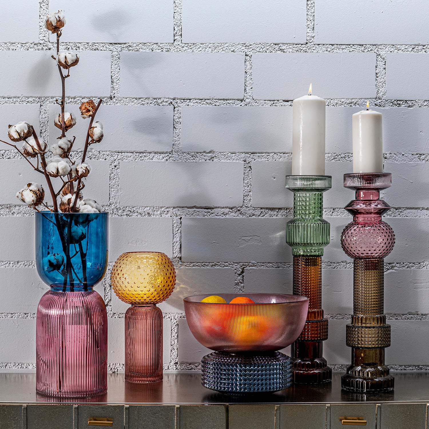 Kare Design Vase de table »Vase Marvelous Duo Gelb Lila 31cm«