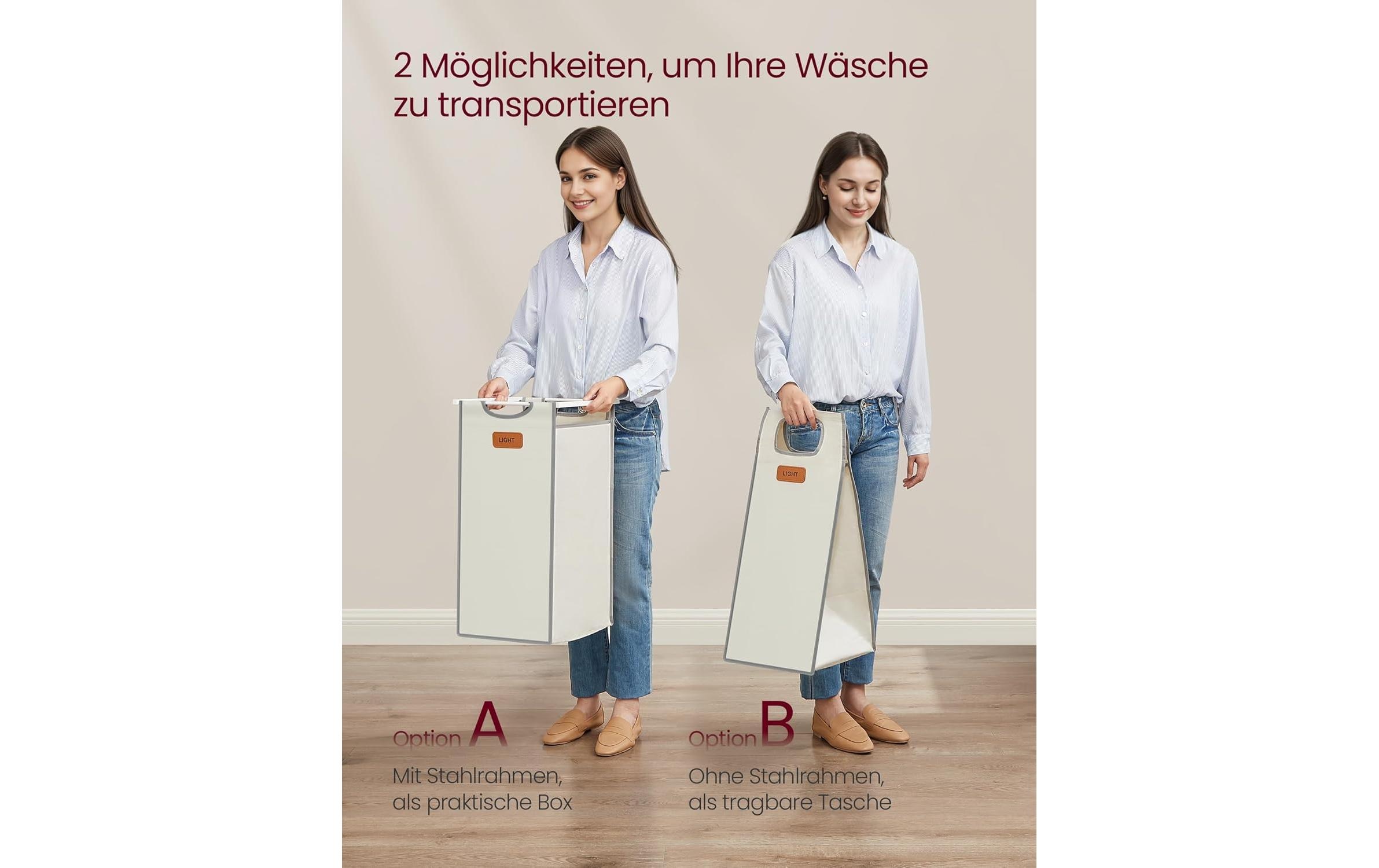 VASAGLE Panier à linge »mit 3 Fächern 100 l«