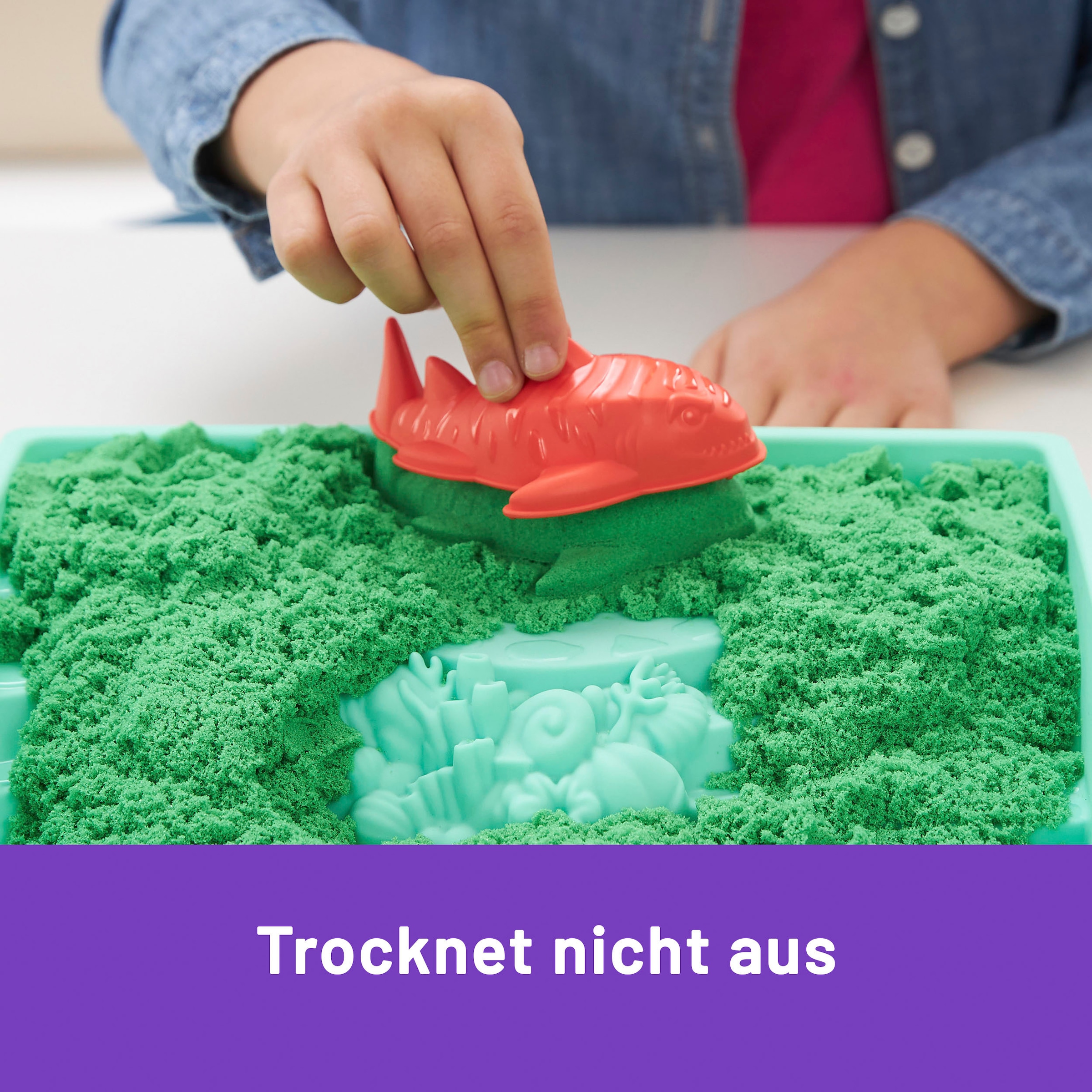 Spin Master Set créatif »Kinetic Sand - Box 454 g - Grün«