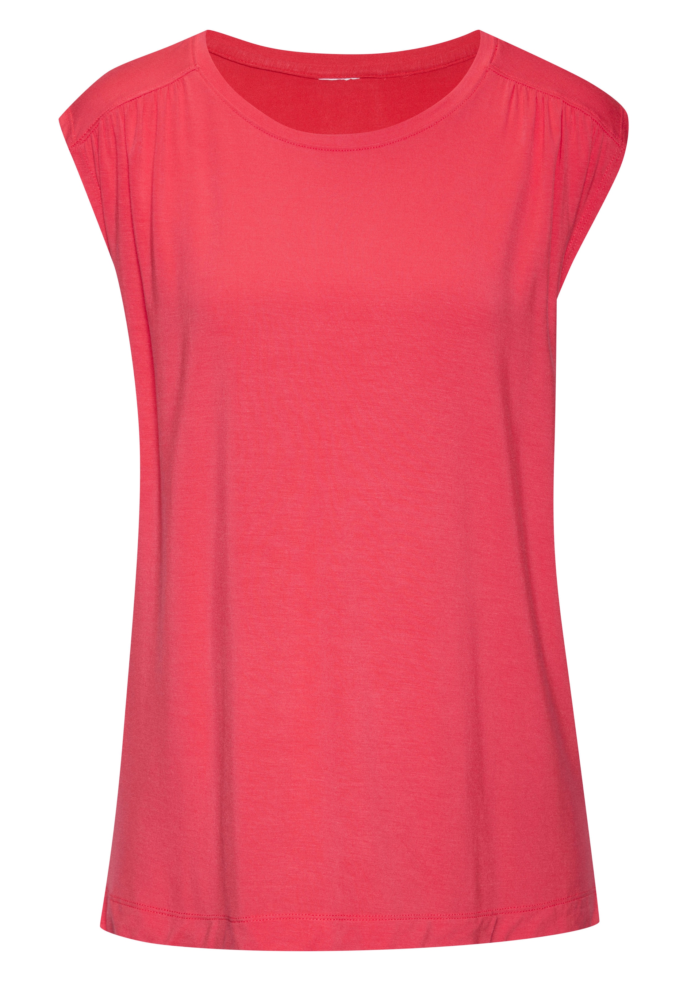 LASCANA Shirttop »mit dekorativer Schulterraffung«, aus weichem Viskose-Stretch