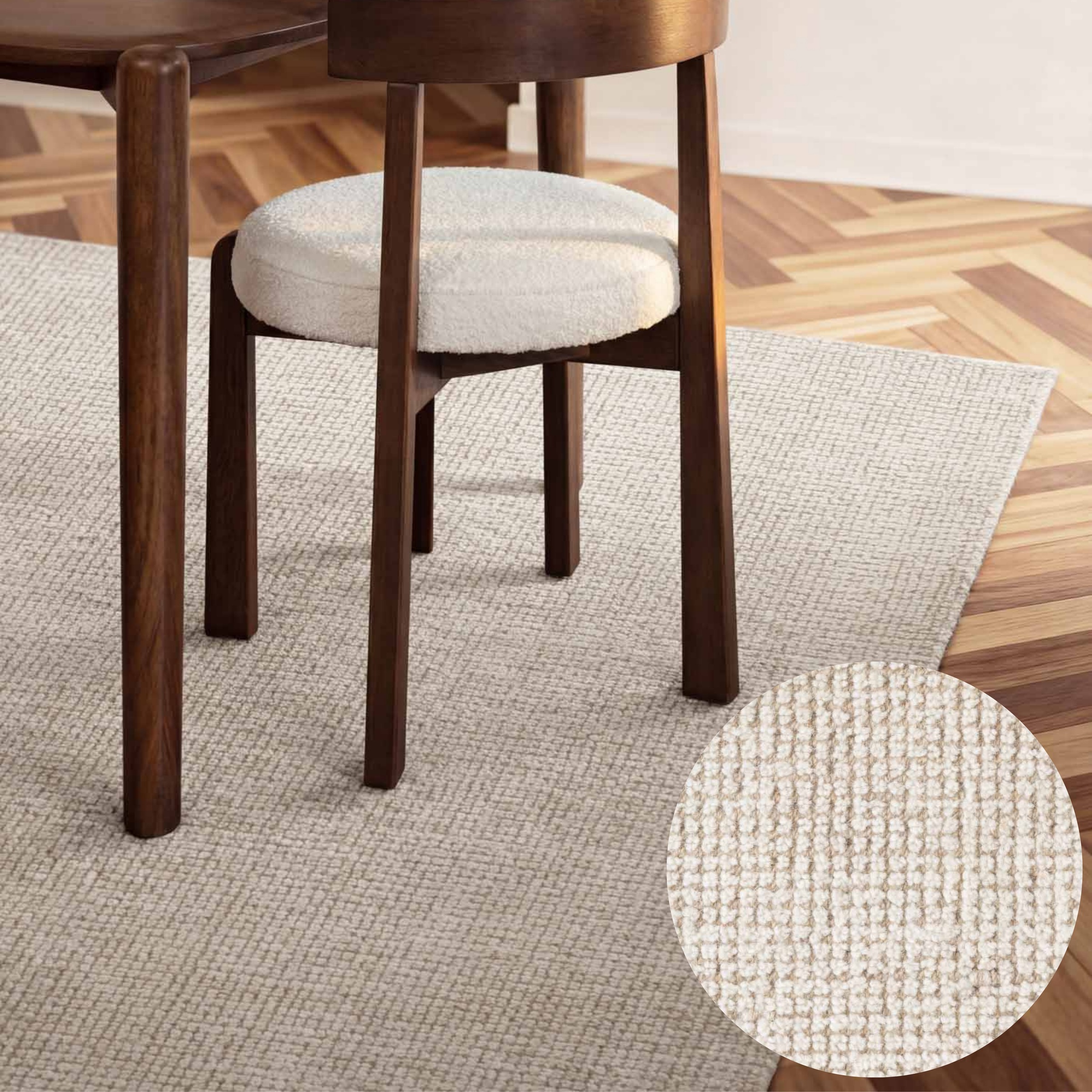 Image of Ted Baker Wollteppich "Croom, auch in rund" rechteckig 10 mm Höhe Wolle, Natur, Handgewebt, Wohnzimmer, Schlafzimmer, Modern, Skandi