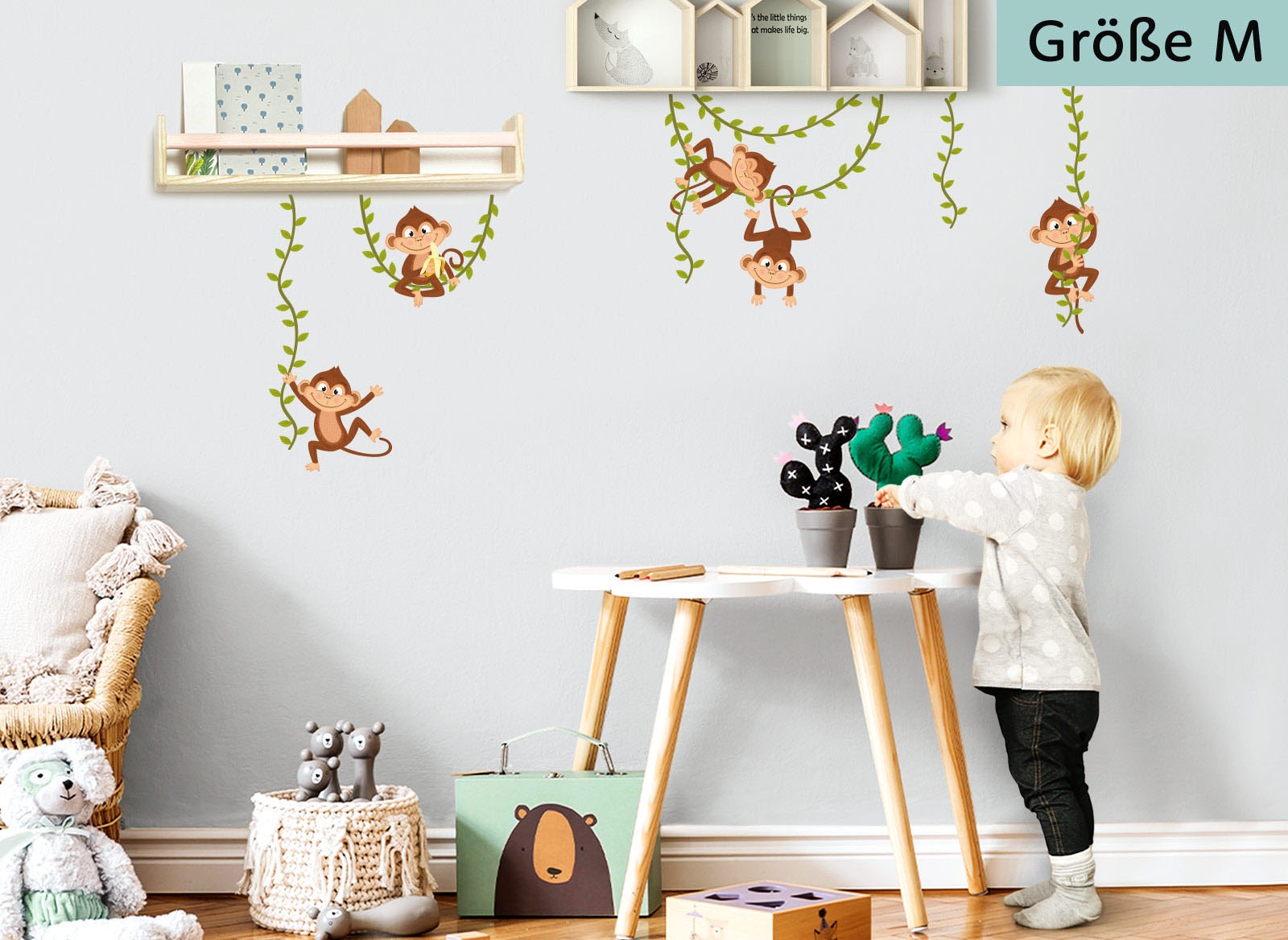 Image of little DECO Wandtattoo »Little Deco Wandtattoo Affen an Lianen« bei Ackermann Versand Schweiz