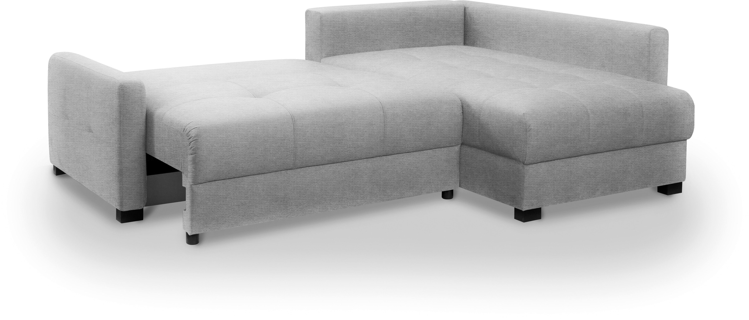 exxpo - sofa fashion Ecksofa »Chester, Boxspring Federkern-Polsterung für bequemeren Sitzkomfort«, L-Form, schmale Armlehnen, Bettfunktion u. Bettkasten