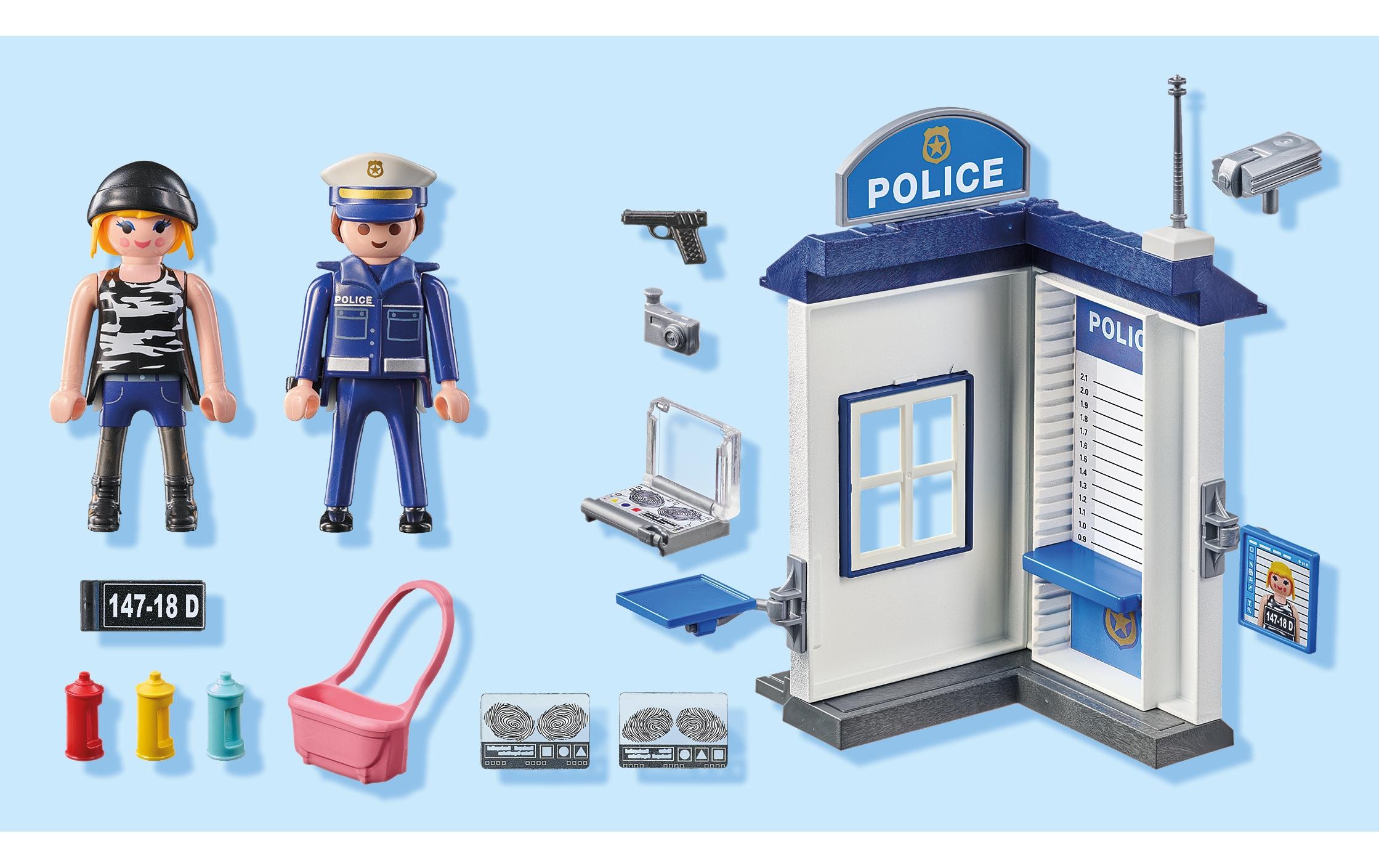 Playmobil® Spielbausteine »Action Heroes Polizei Ermittlungszimmer 71733«, (38 St.)