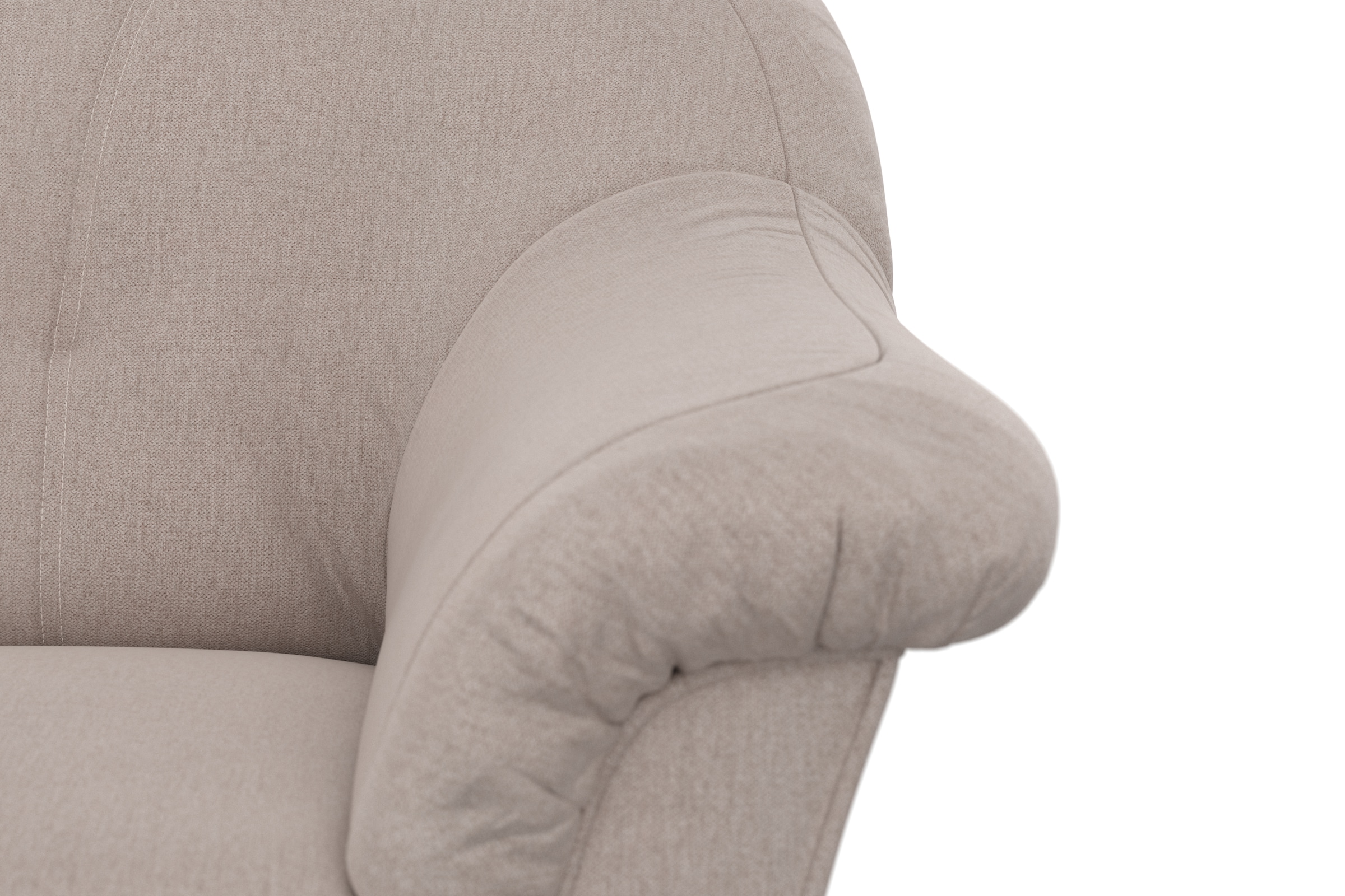 DOMO collection Ecksofa »Pegnitz, elegante Rückensteppung, kompakte Stellmasse 238/141cm, L-Form«, wahlweise mit Bettfunktion